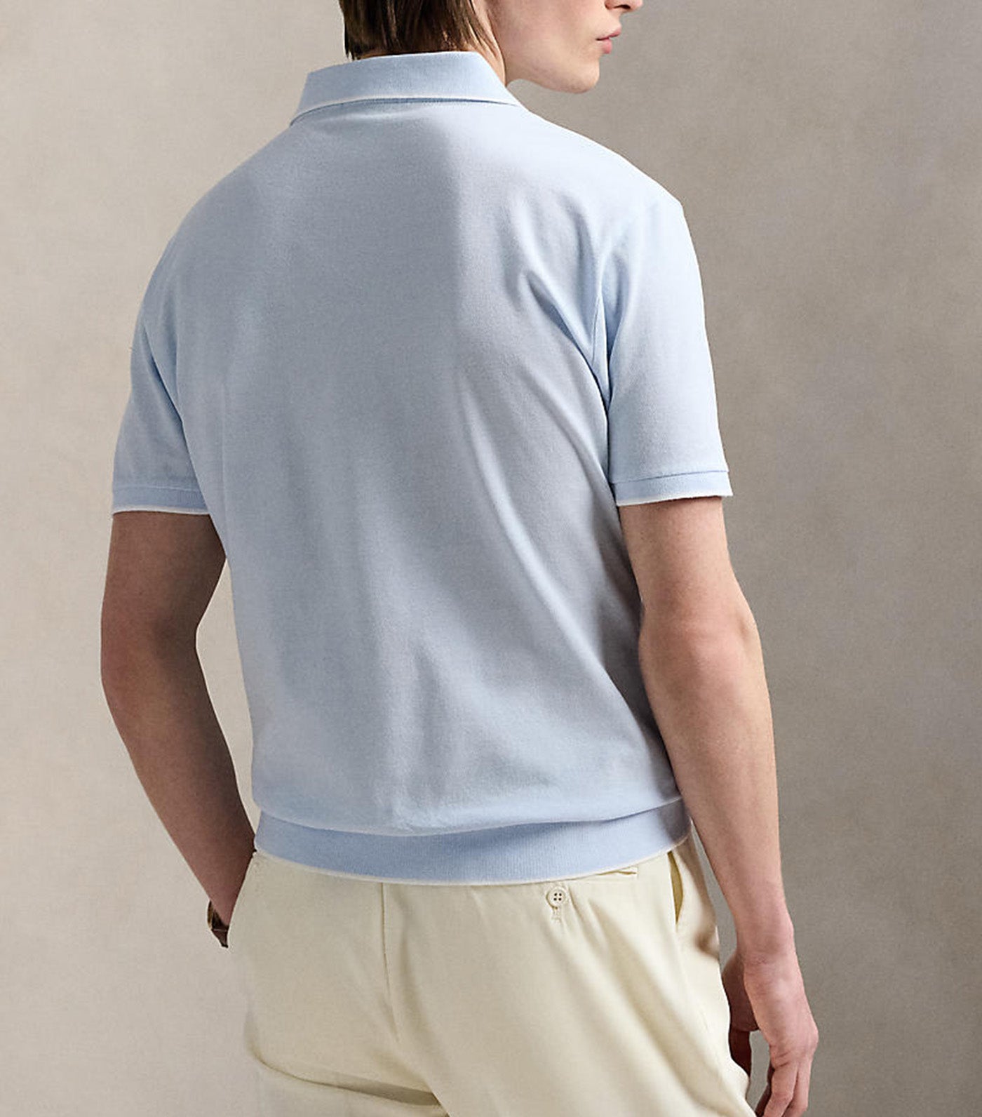 Men's Jacquard Mesh Polo Shirt