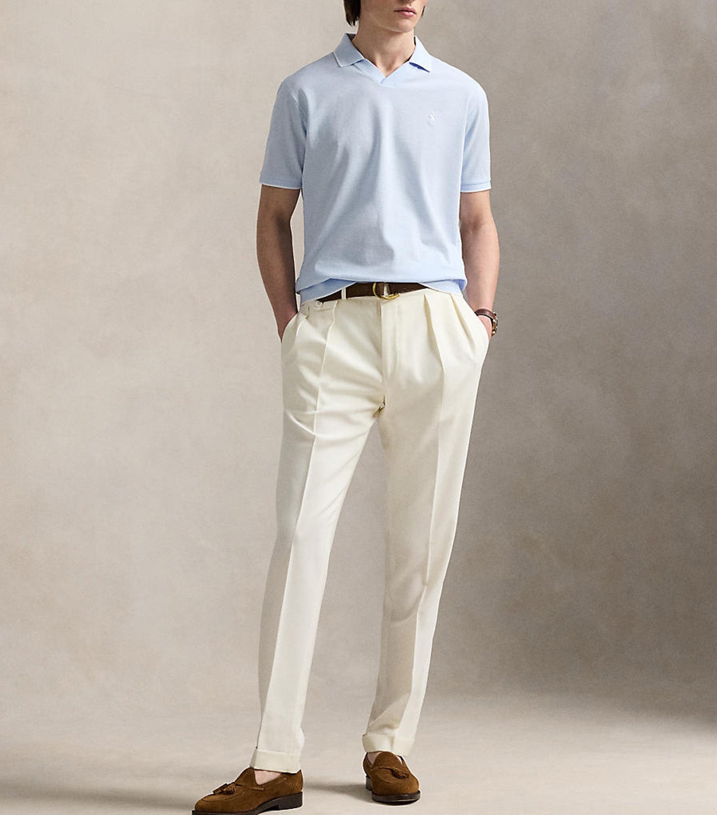 Men's Jacquard Mesh Polo Shirt