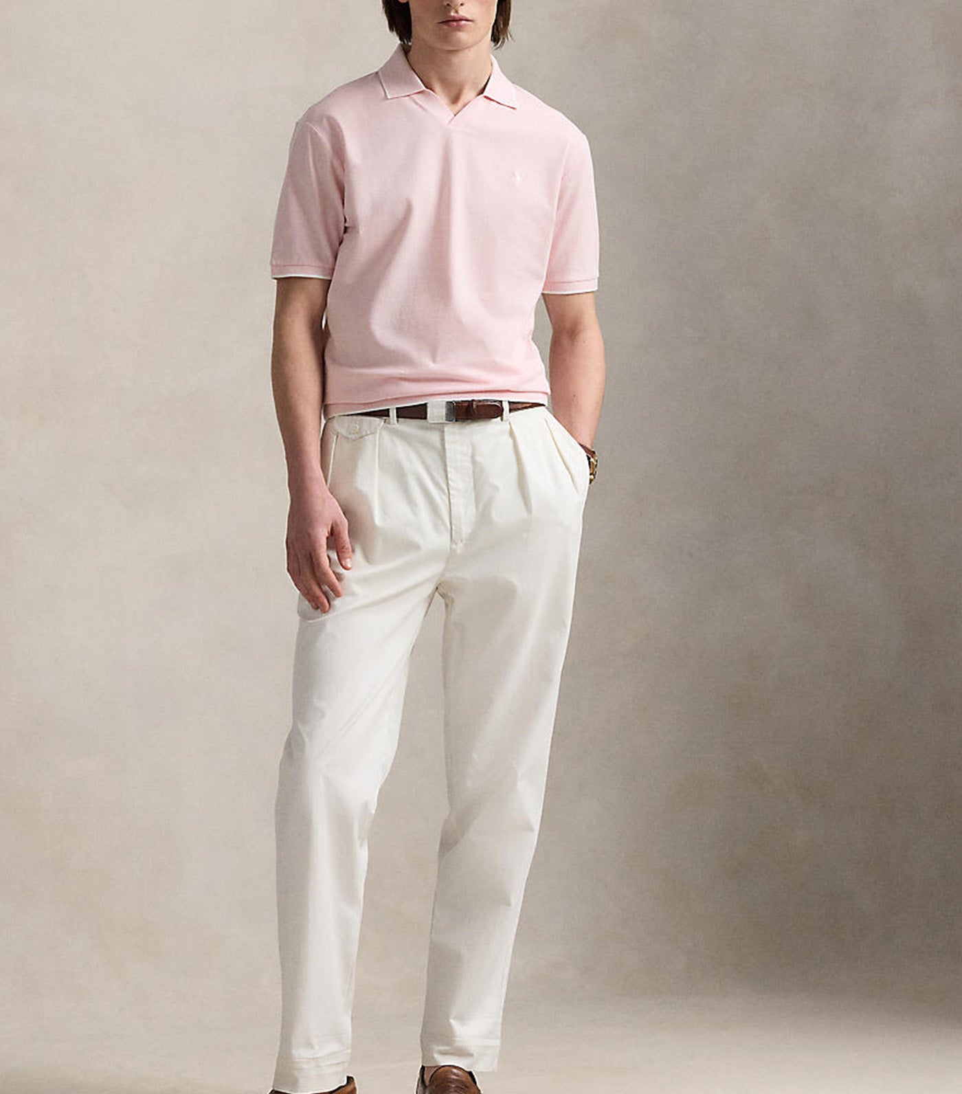 Men's Jacquard Mesh Polo Shirt