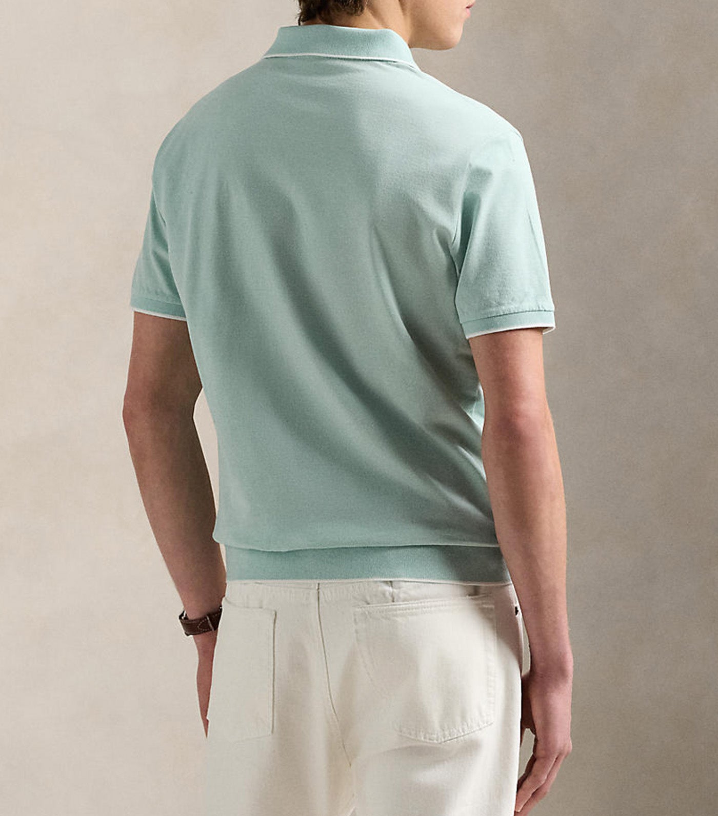 Men's Jacquard Mesh Polo Shirt