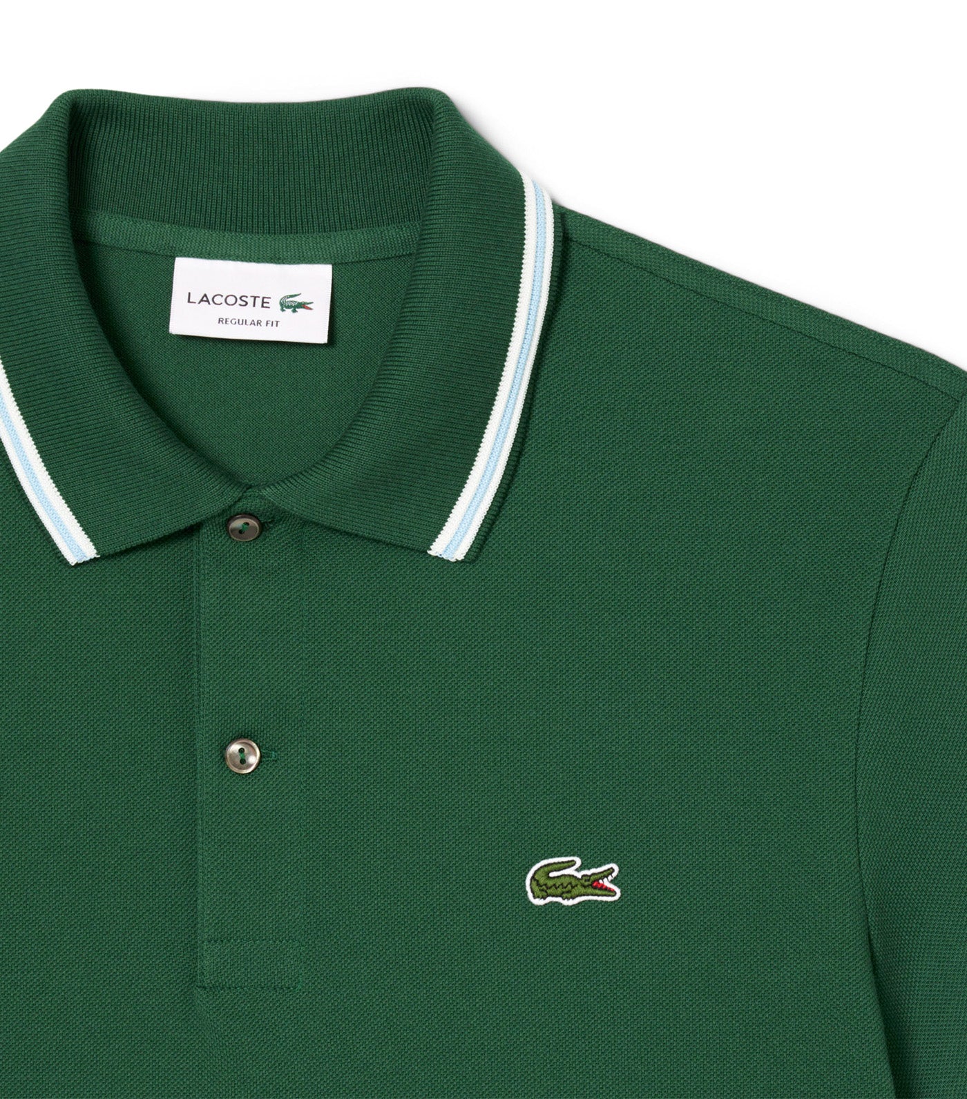 Men's Regular Fit Trim Accent L.12.12 Polo Pine Green