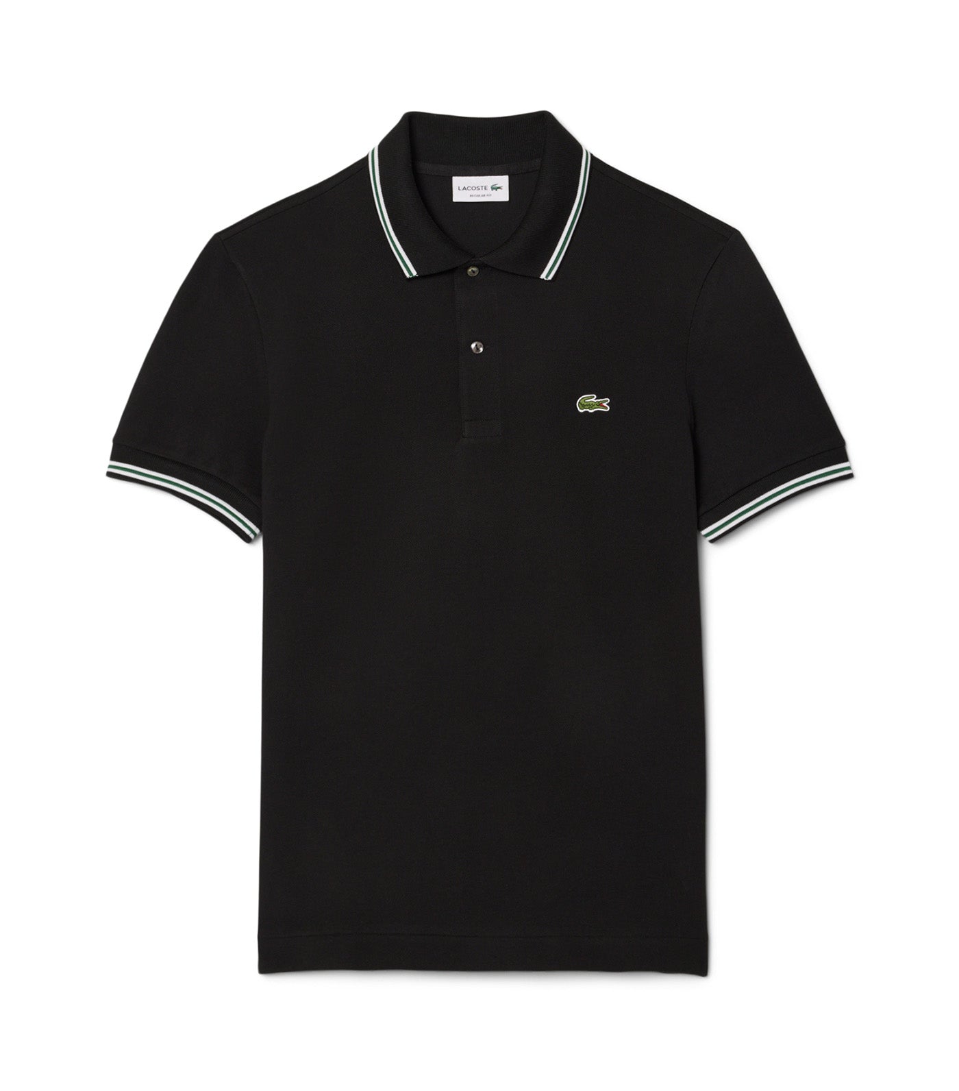 Men's Regular Fit Trim Accent L.12.12 Polo Black