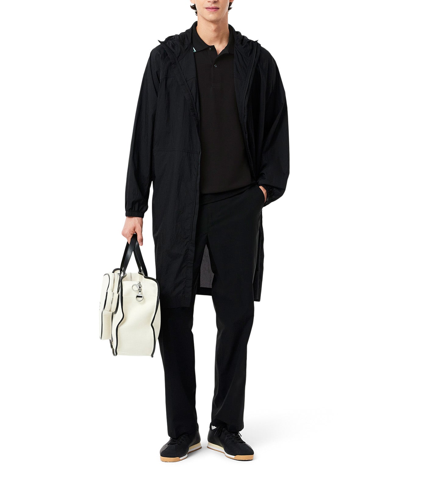 Men's Regular Fit Trim Accent L.12.12 Polo Black