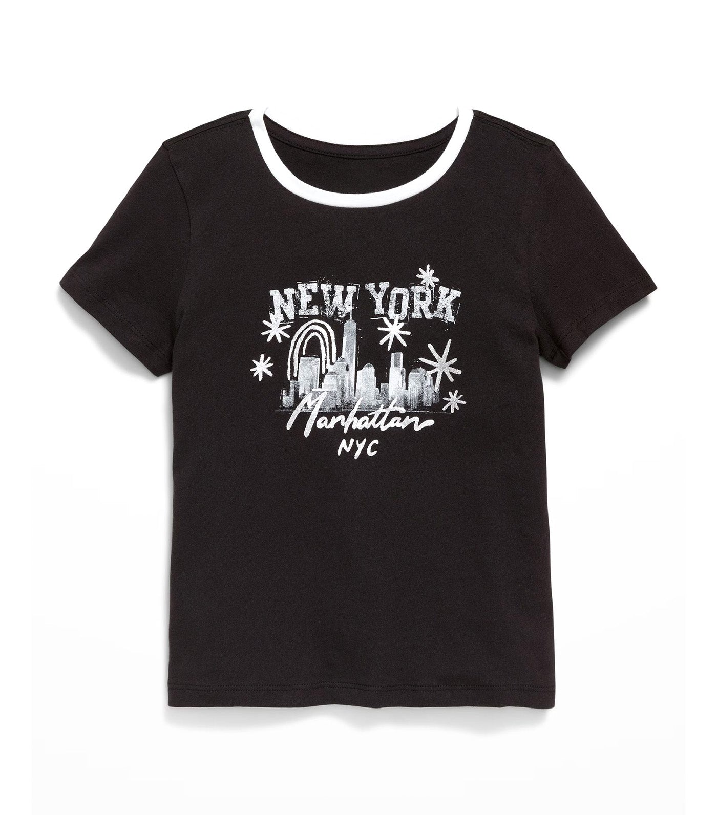 Old Navy Kids Short-Sleeve Graphic T-Shirt for Girls Black Jack 2