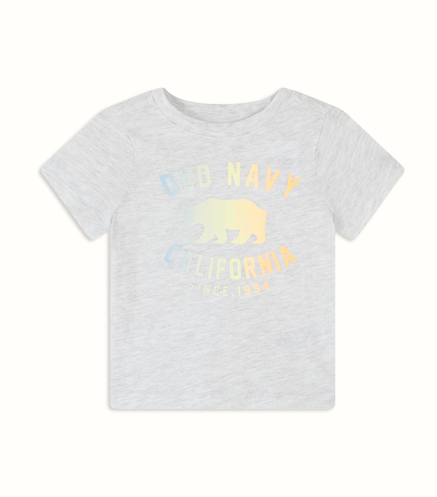 Old Navy Kids Short-Sleeve Logo T-Shirt for Toddler Girls BC02 Light Heather Gray