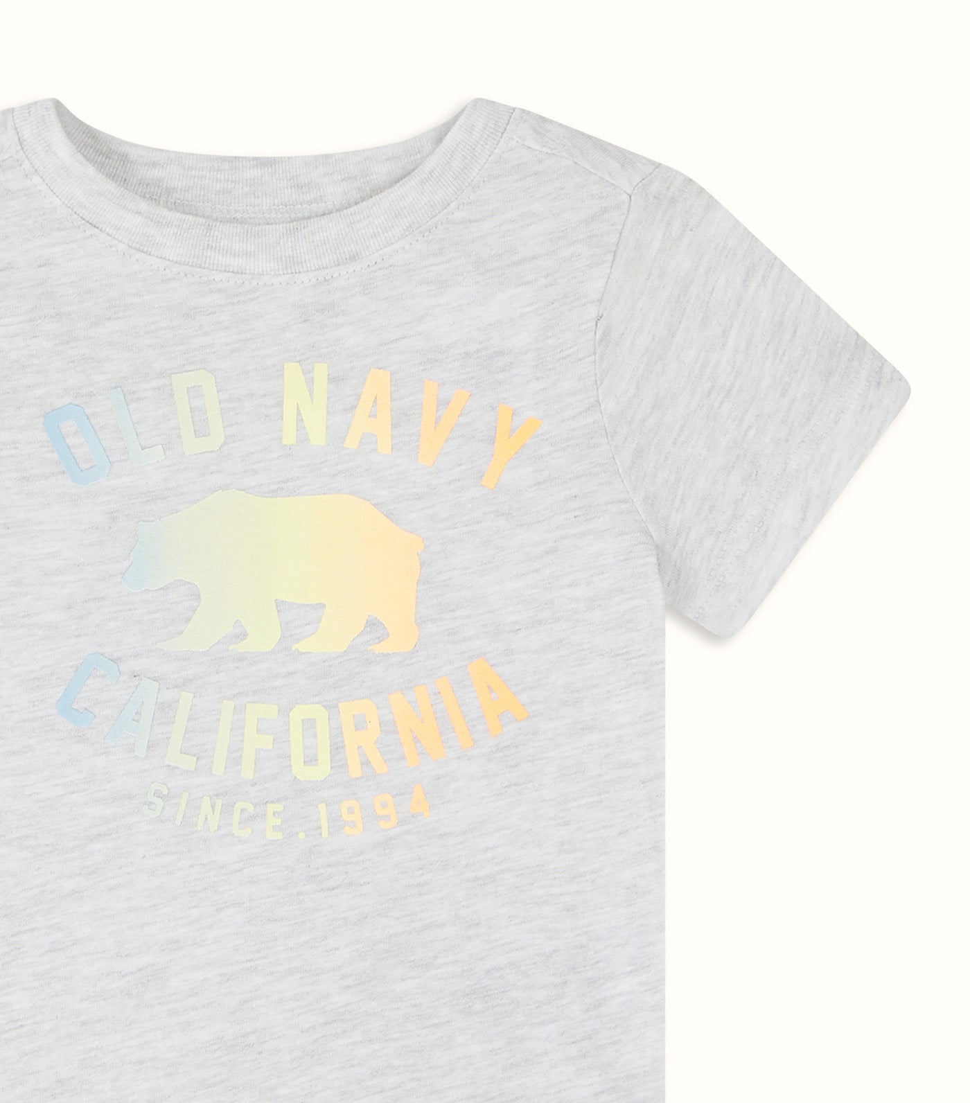 Old Navy Kids Short-Sleeve Logo T-Shirt for Toddler Girls BC02 Light Heather Gray