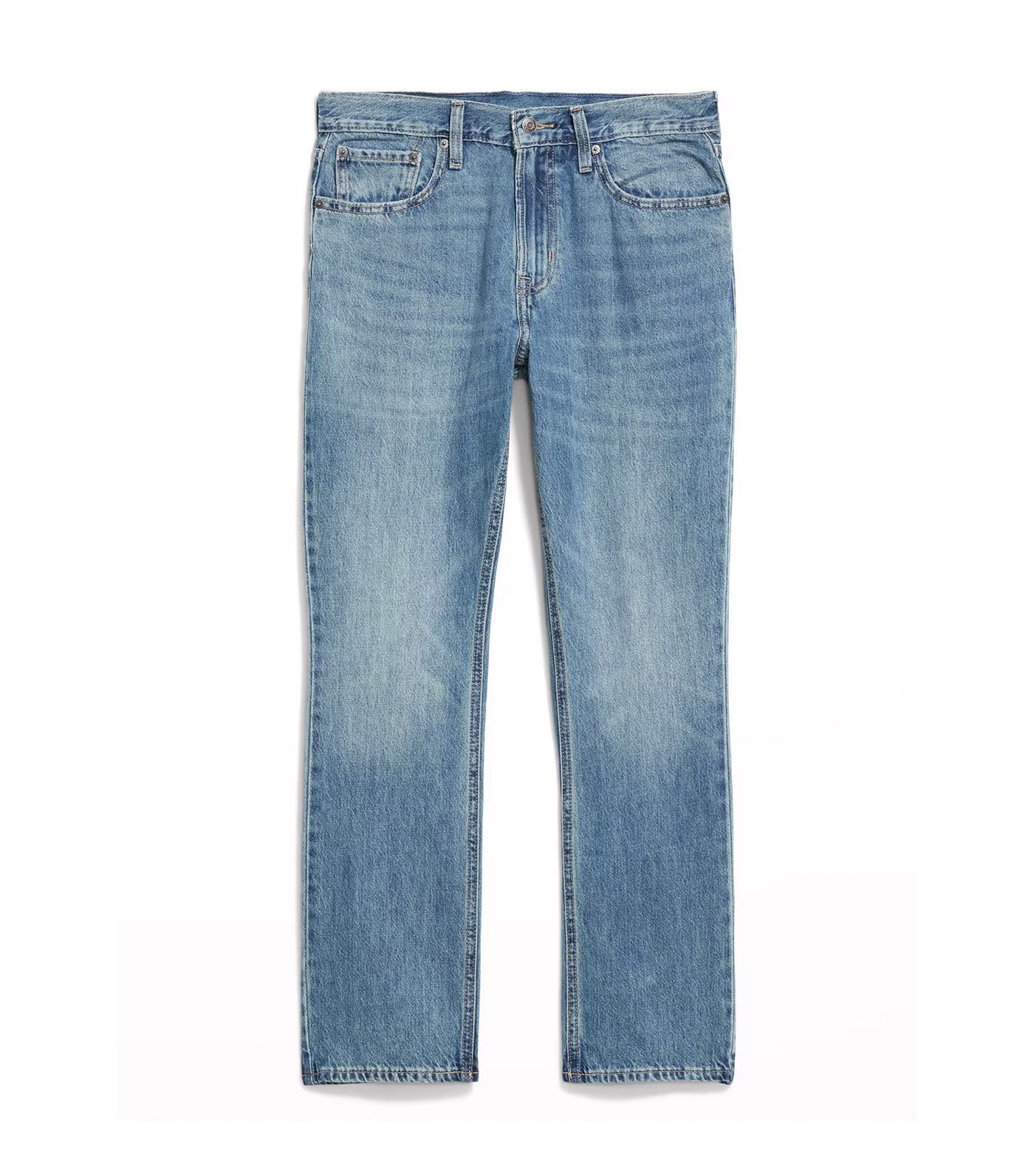 Old Navy Structured Straight Non-Stretch Jeans Medium Wash
