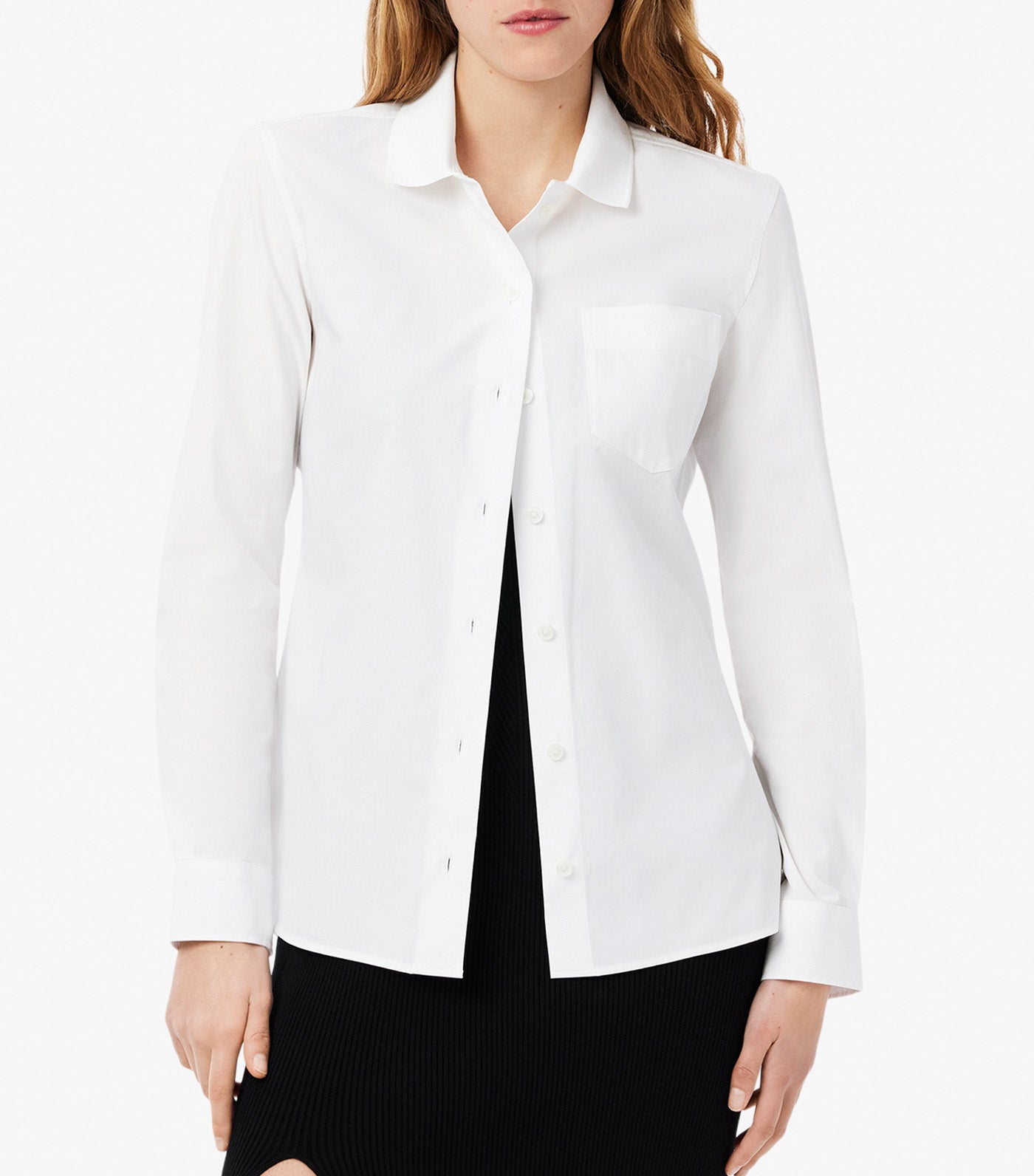 Slim Fit Stretch Poplin Shirt White