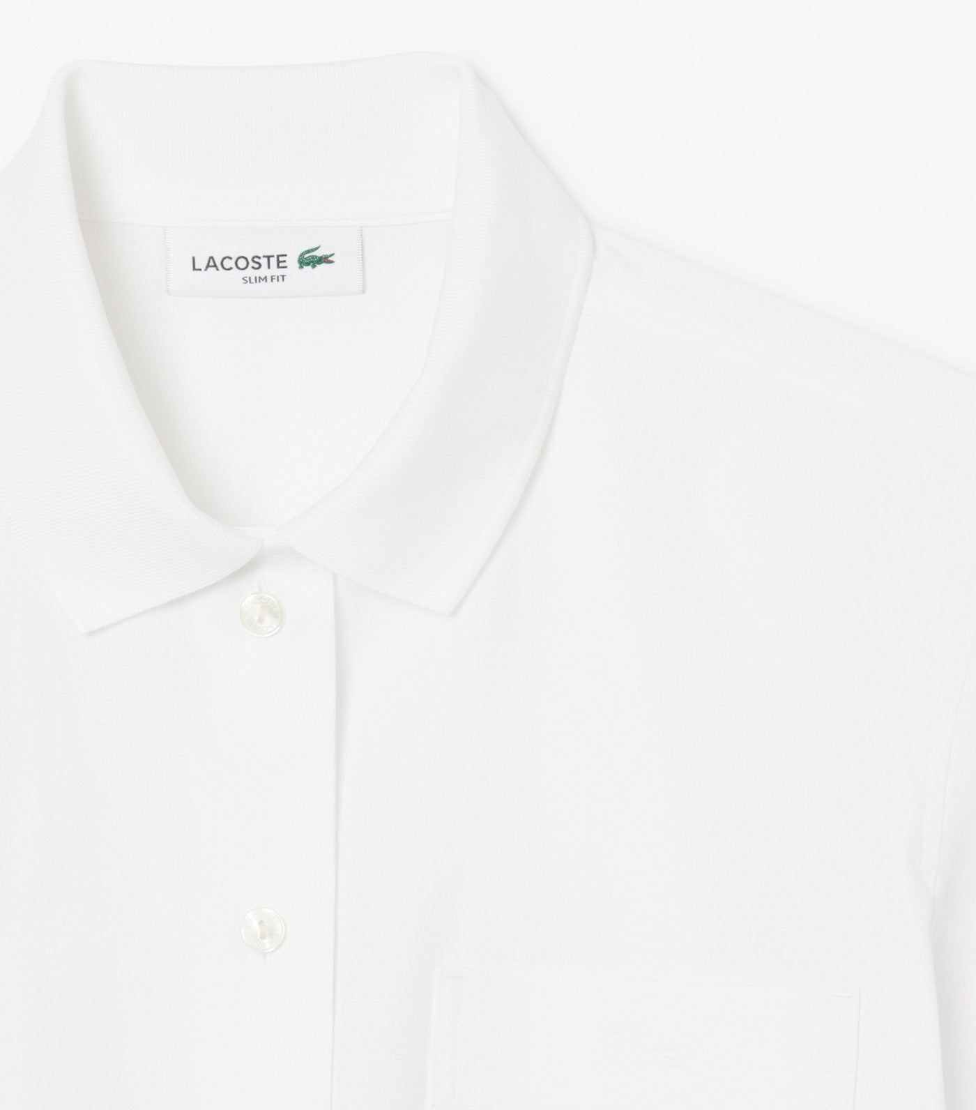 Slim Fit Stretch Poplin Shirt White