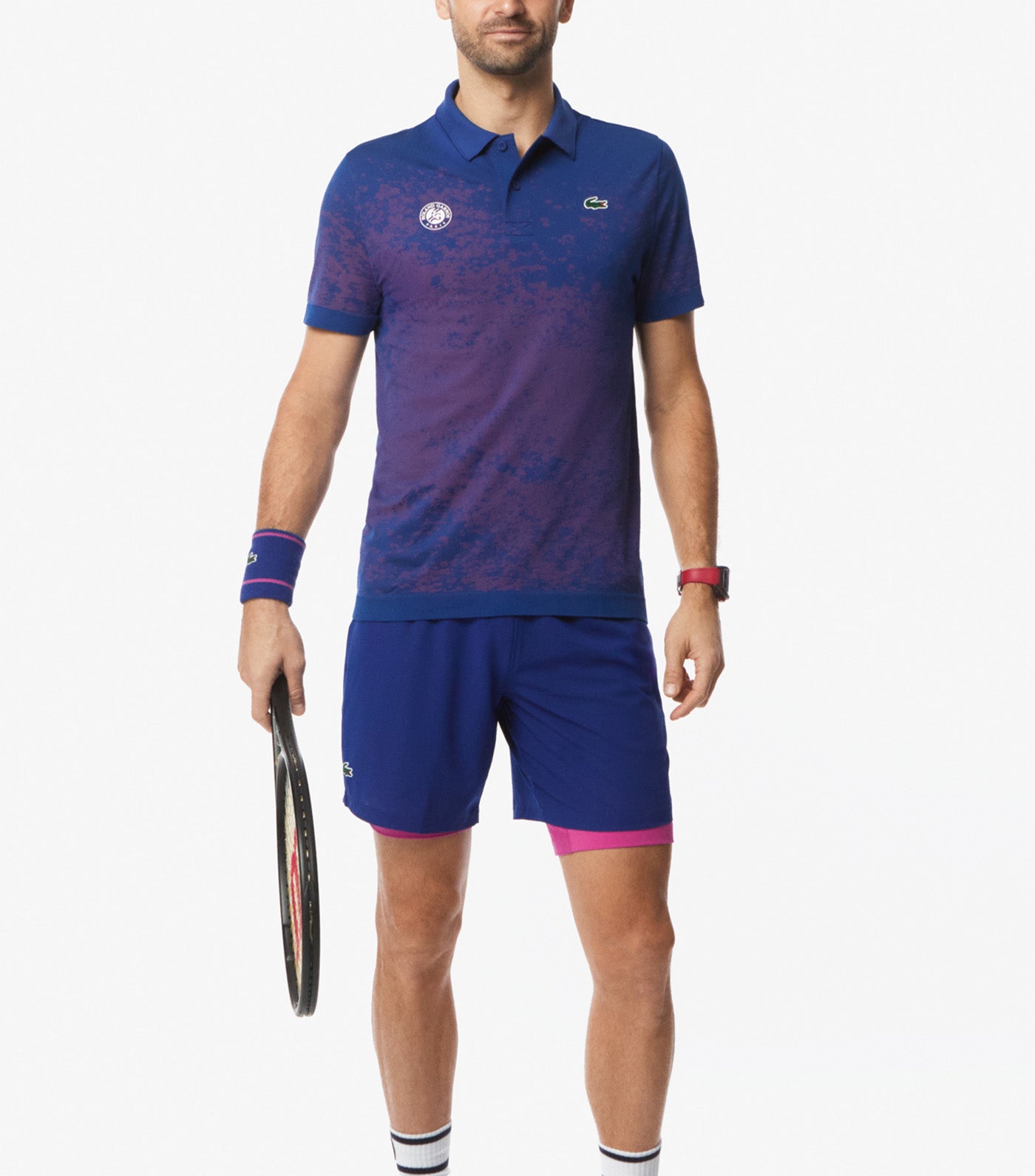 Slim Fit Roland-Garros Edition Sport Polo Shirt Cosmic/Malva