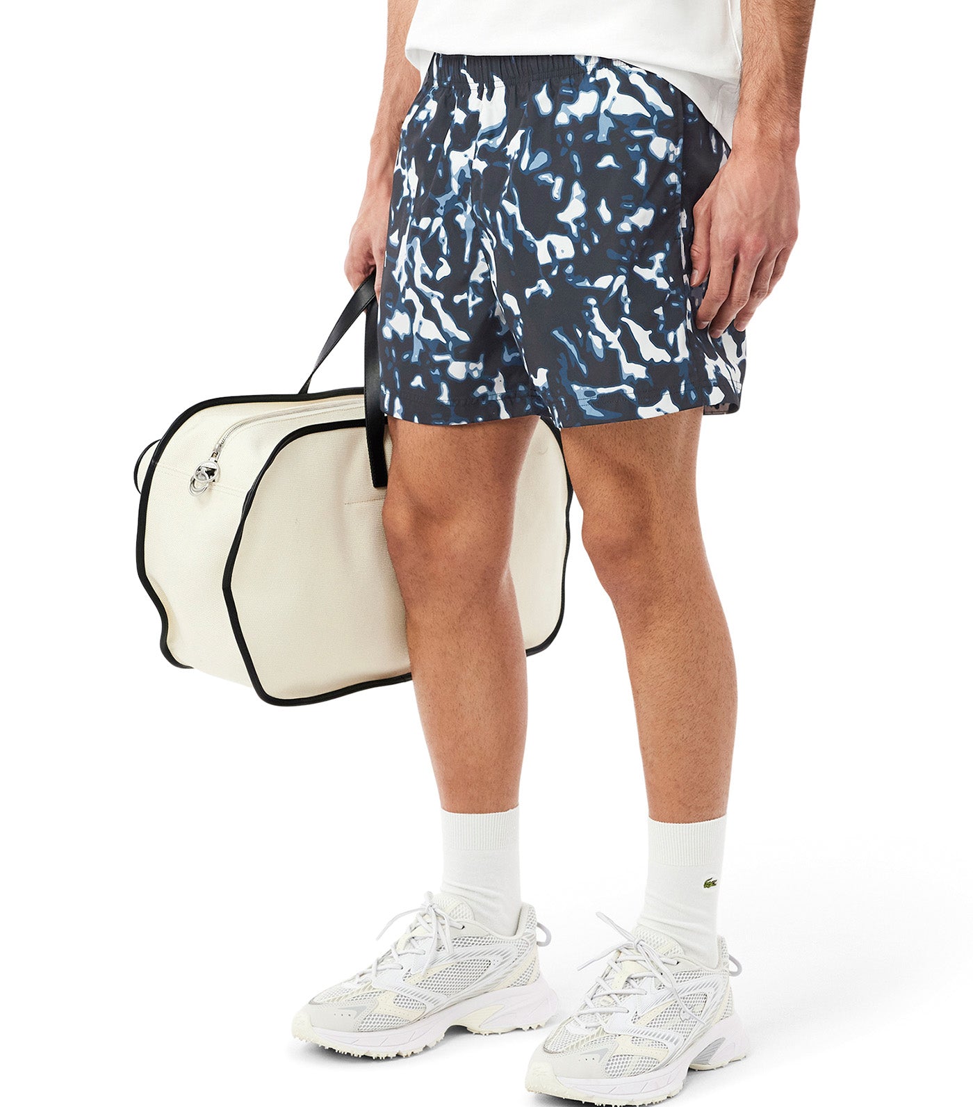 Short Printed Swim Trunks Black/Limestone-Calluna