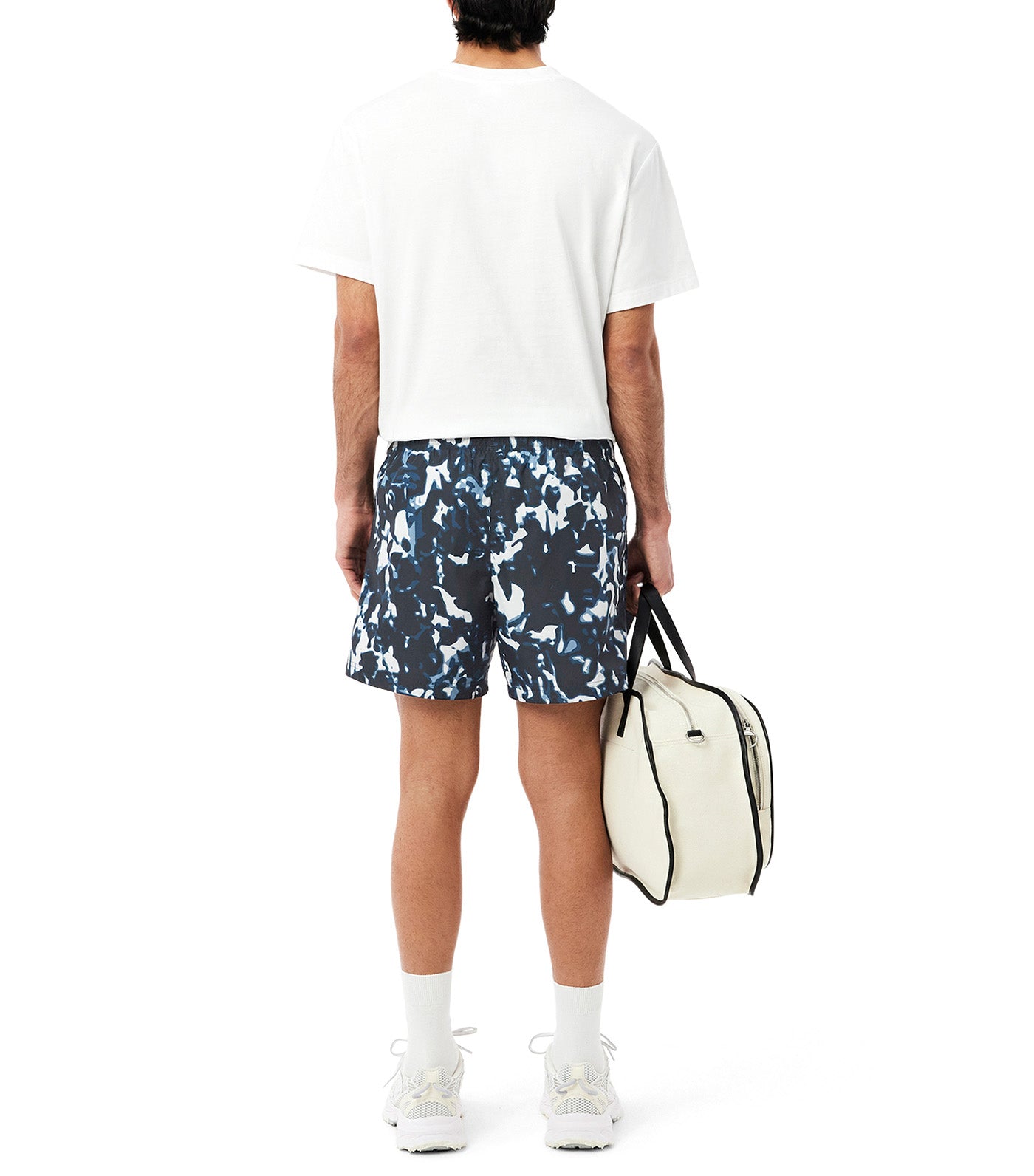 Short Printed Swim Trunks Black/Limestone-Calluna