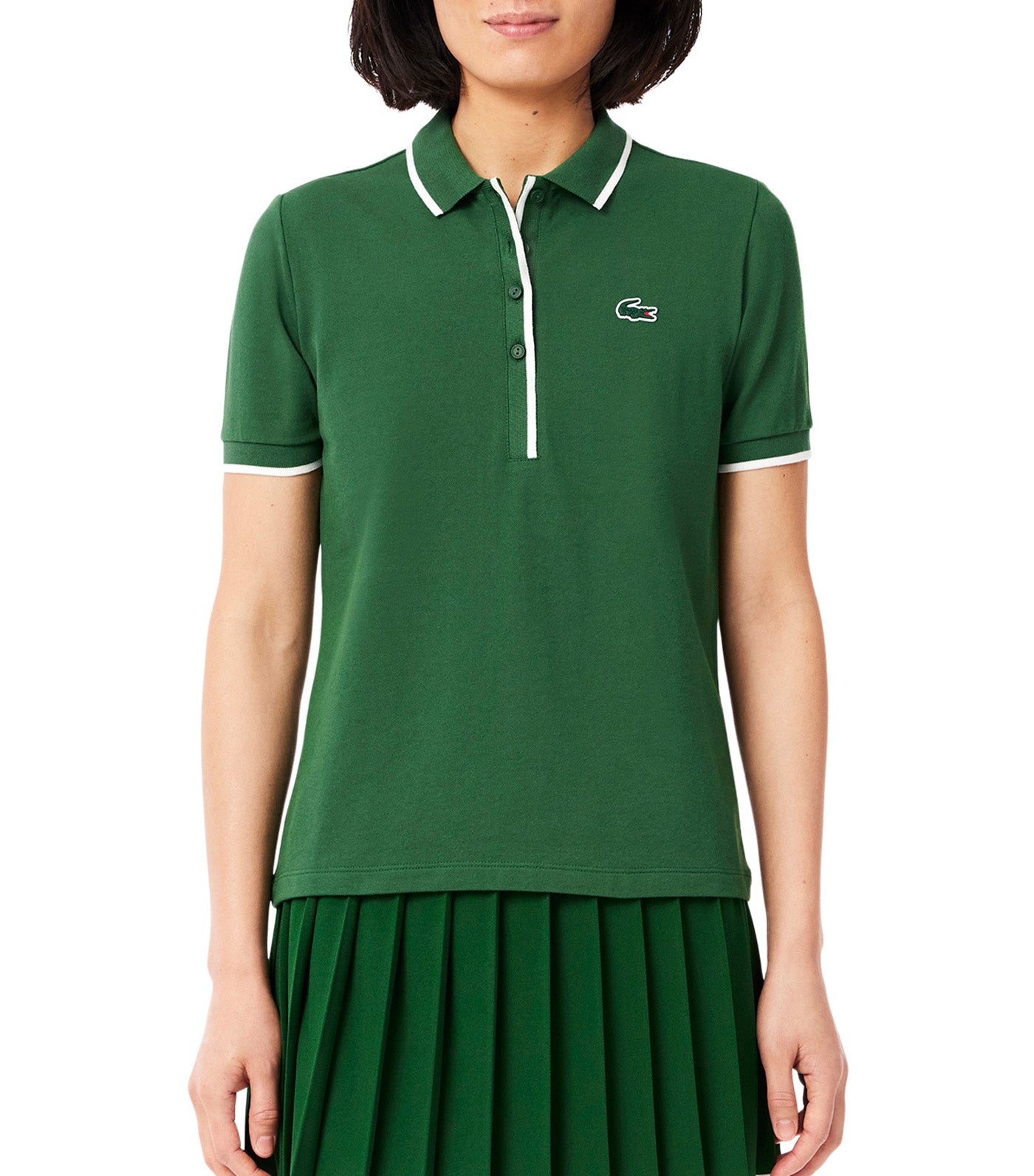 Regular Fit Tennis Heat Regulating Polo Shirt Green/Flour