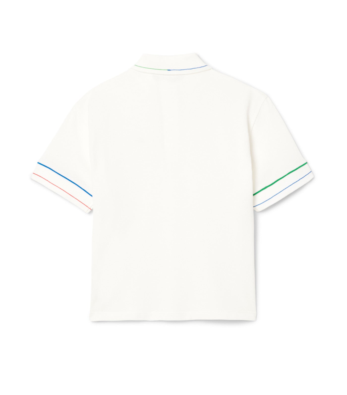 Petit Piqué Polo with Contrast Accent Flour/Multicolor