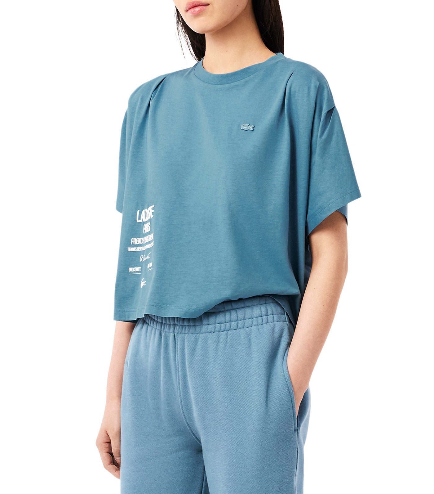 Batwing Sleeve Print T-Shirt Limestone