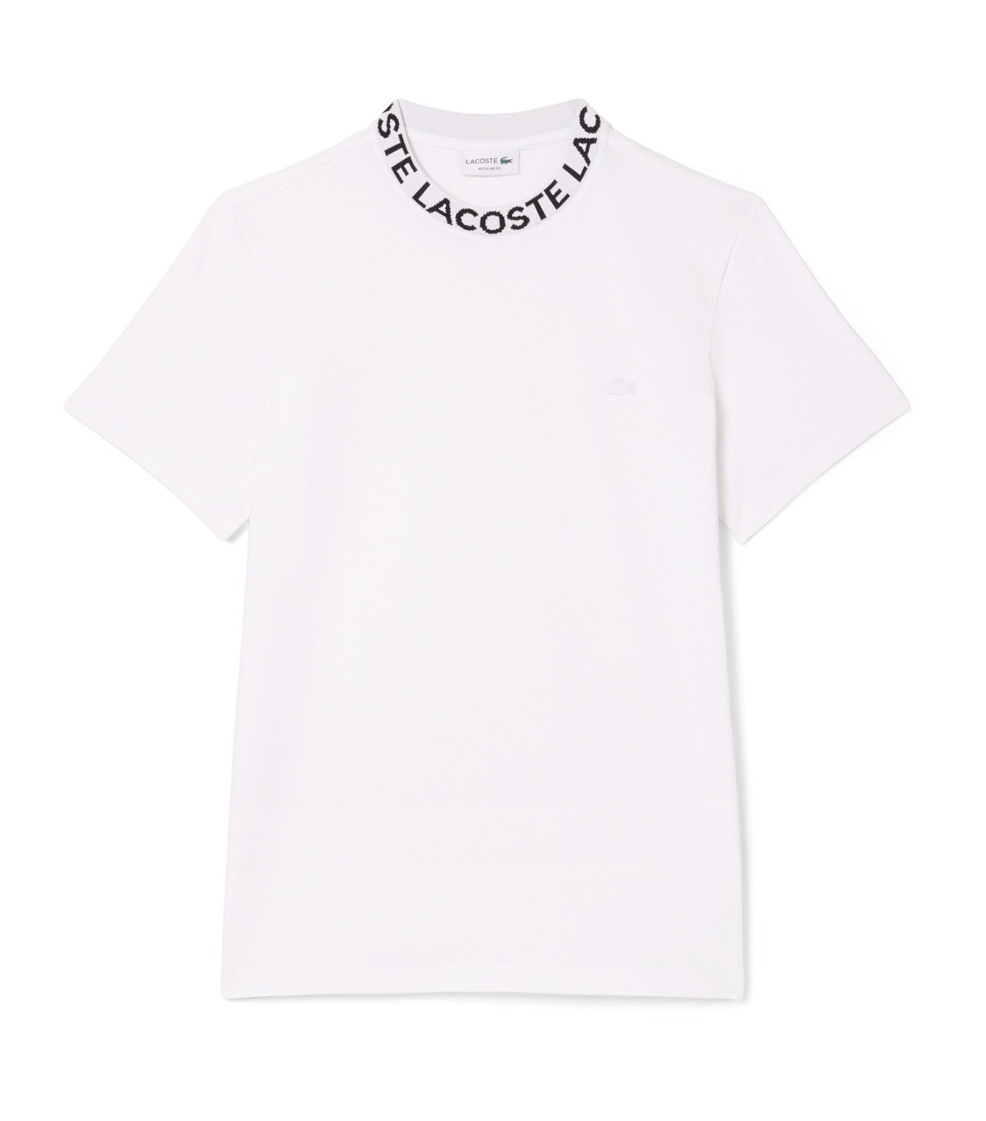 Regular Fit Jacquard Neck Stretch T-Shirt