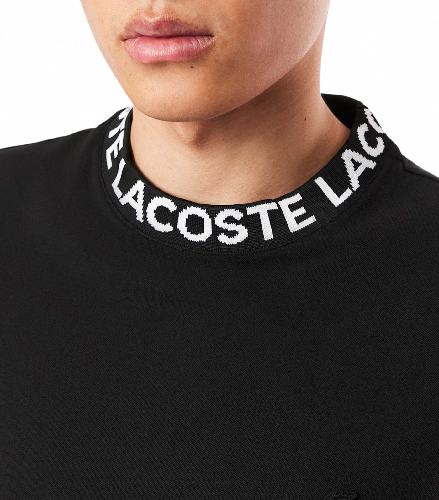 Regular Fit Jacquard Neck Stretch T-Shirt