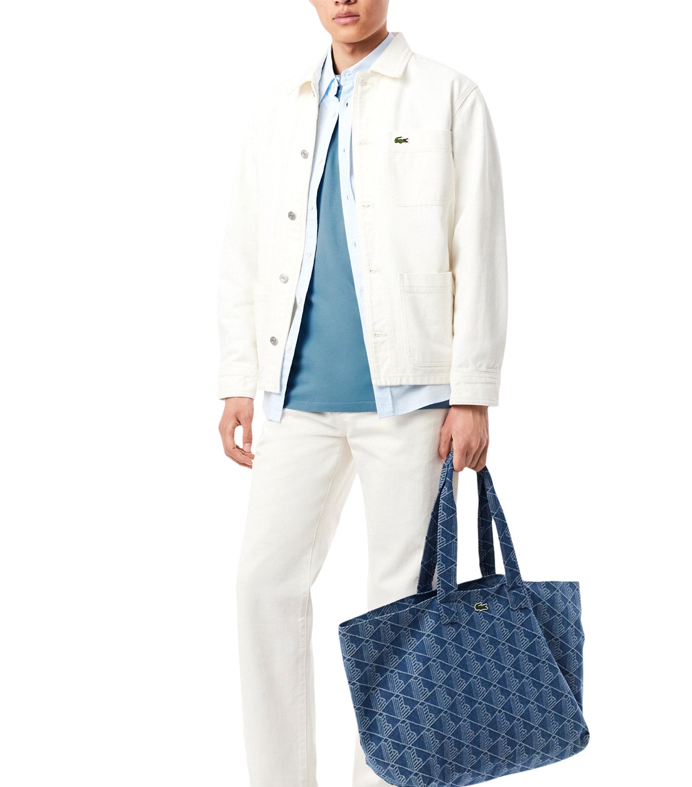 Regular Fit Jacquard Neck Stretch T-Shirt