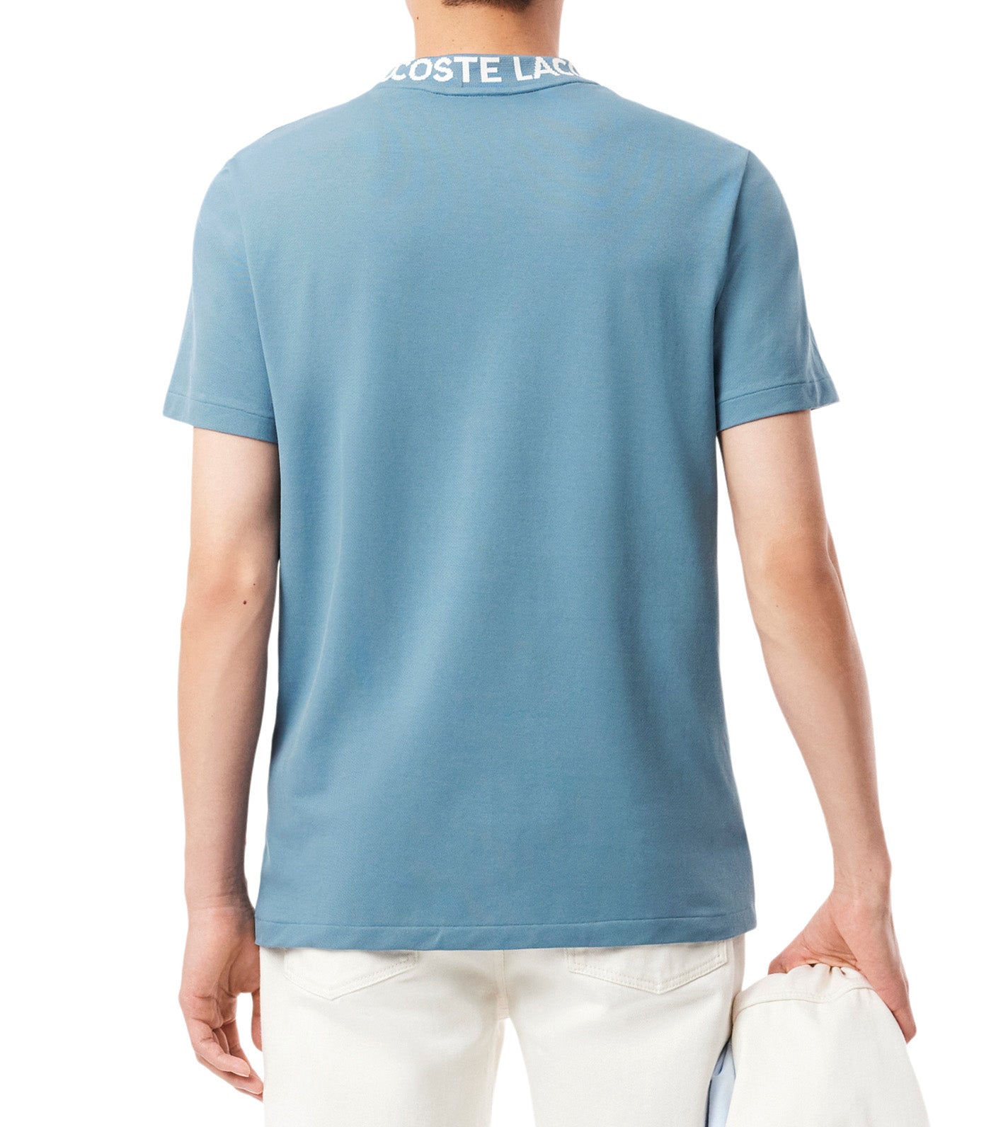 Regular Fit Jacquard Neck Stretch T-Shirt