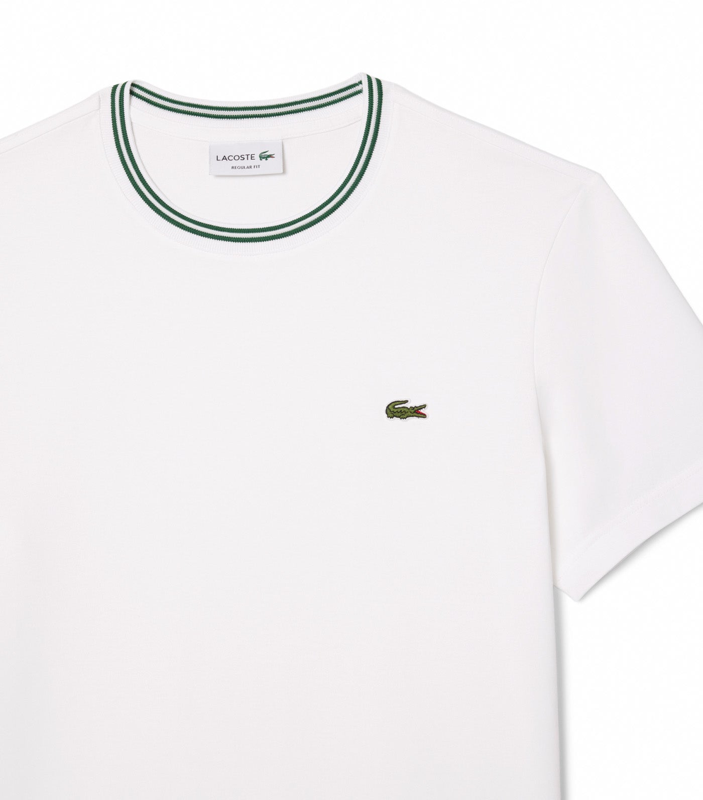 Regular Fit Ribbed Collar Cotton T-Shirt