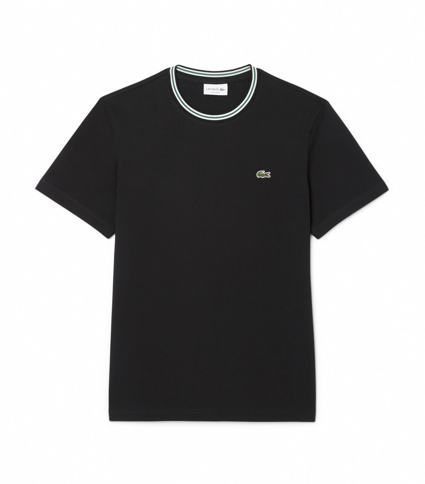 Regular Fit Ribbed Collar Cotton T-Shirt