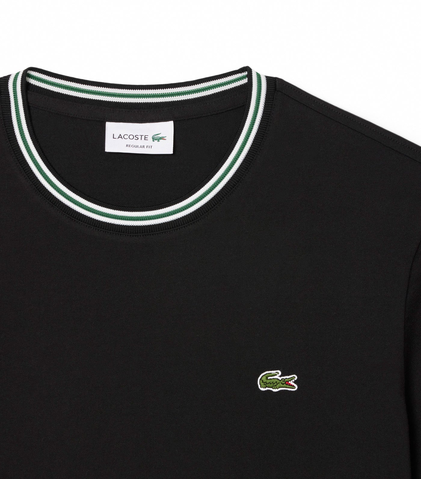 Regular Fit Ribbed Collar Cotton T-Shirt