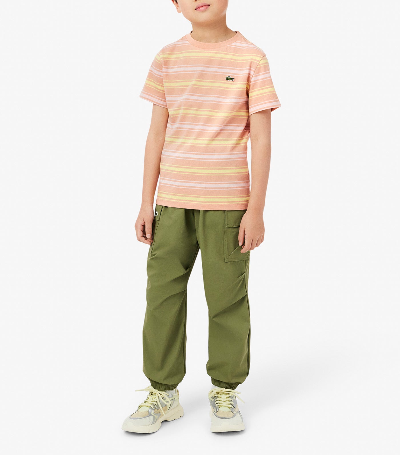 Contrast Stripe Cotton T-Shirt
