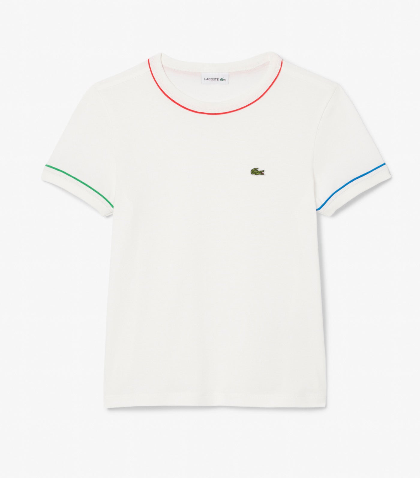 Contrast Trim Cotton T-Shirt