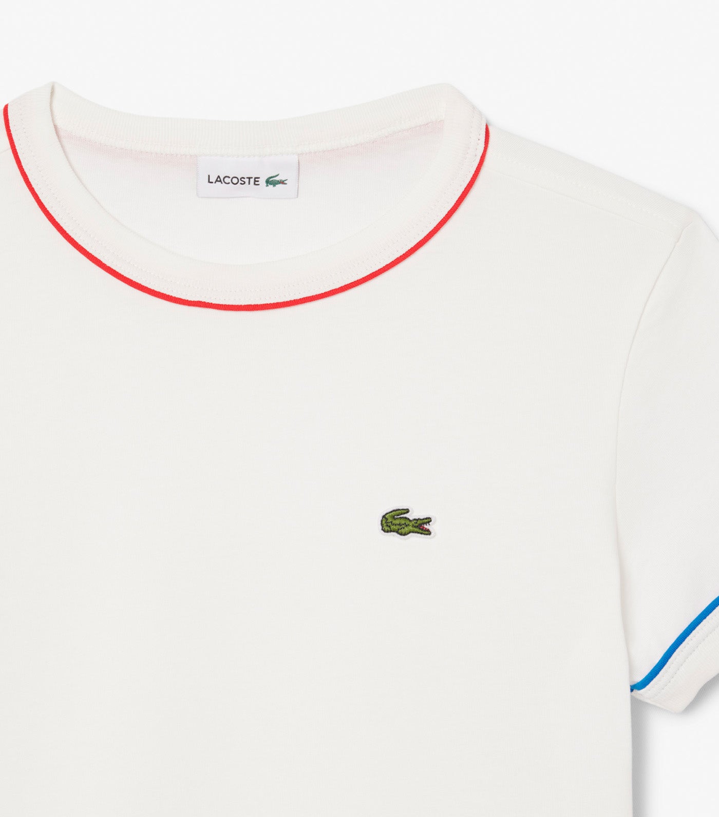 Contrast Trim Cotton T-Shirt