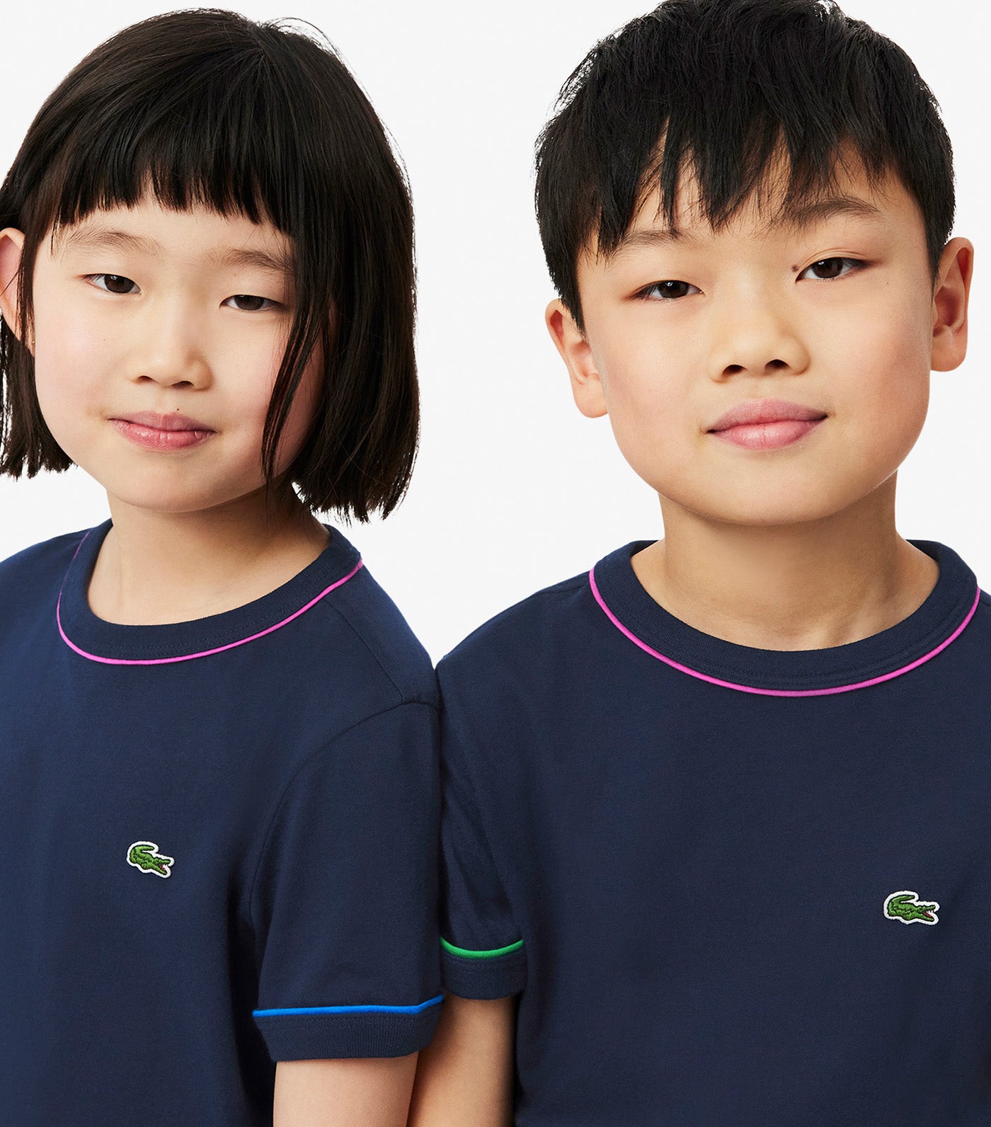 Contrast Trim Cotton T-Shirt