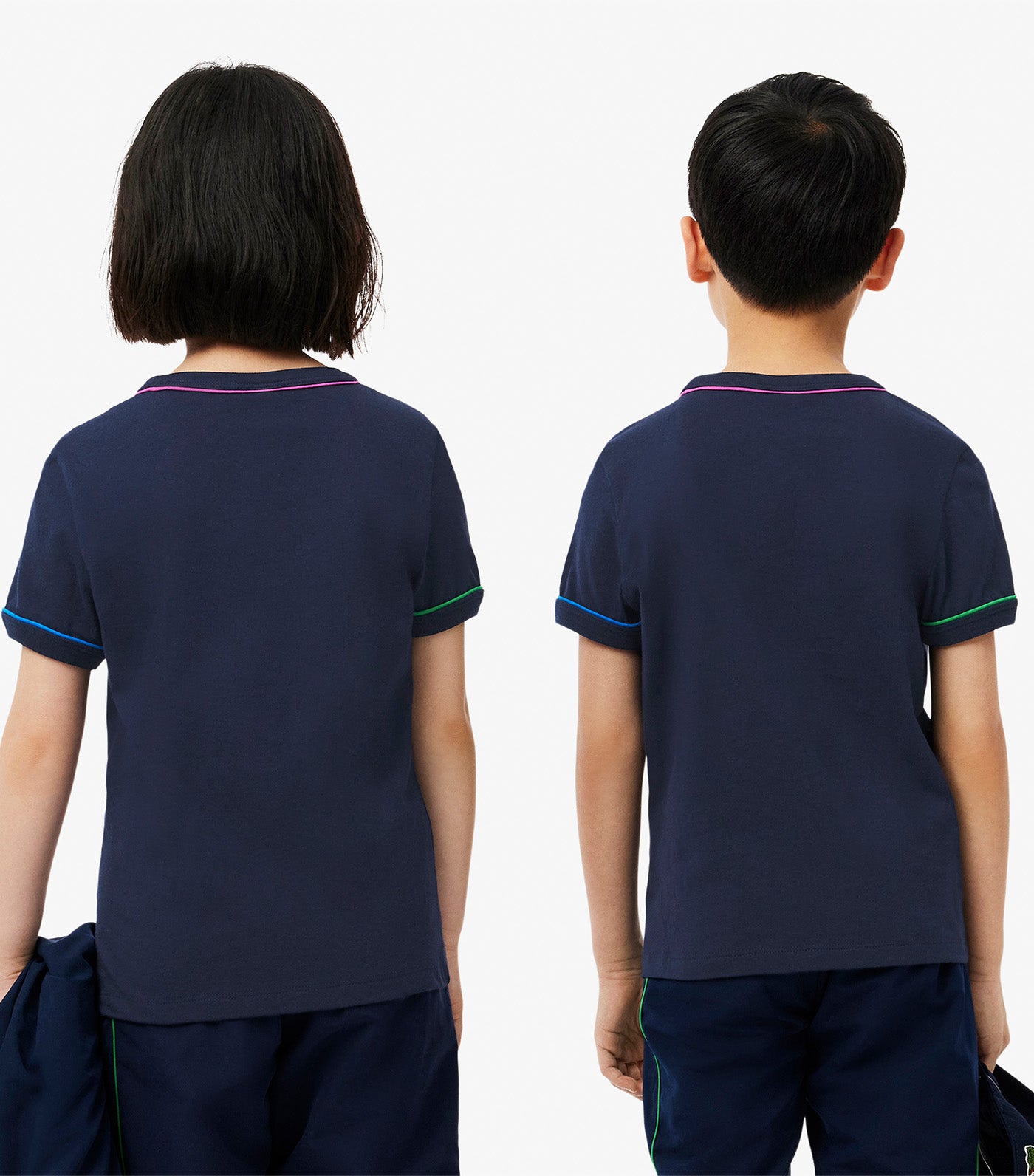 Contrast Trim Cotton T-Shirt