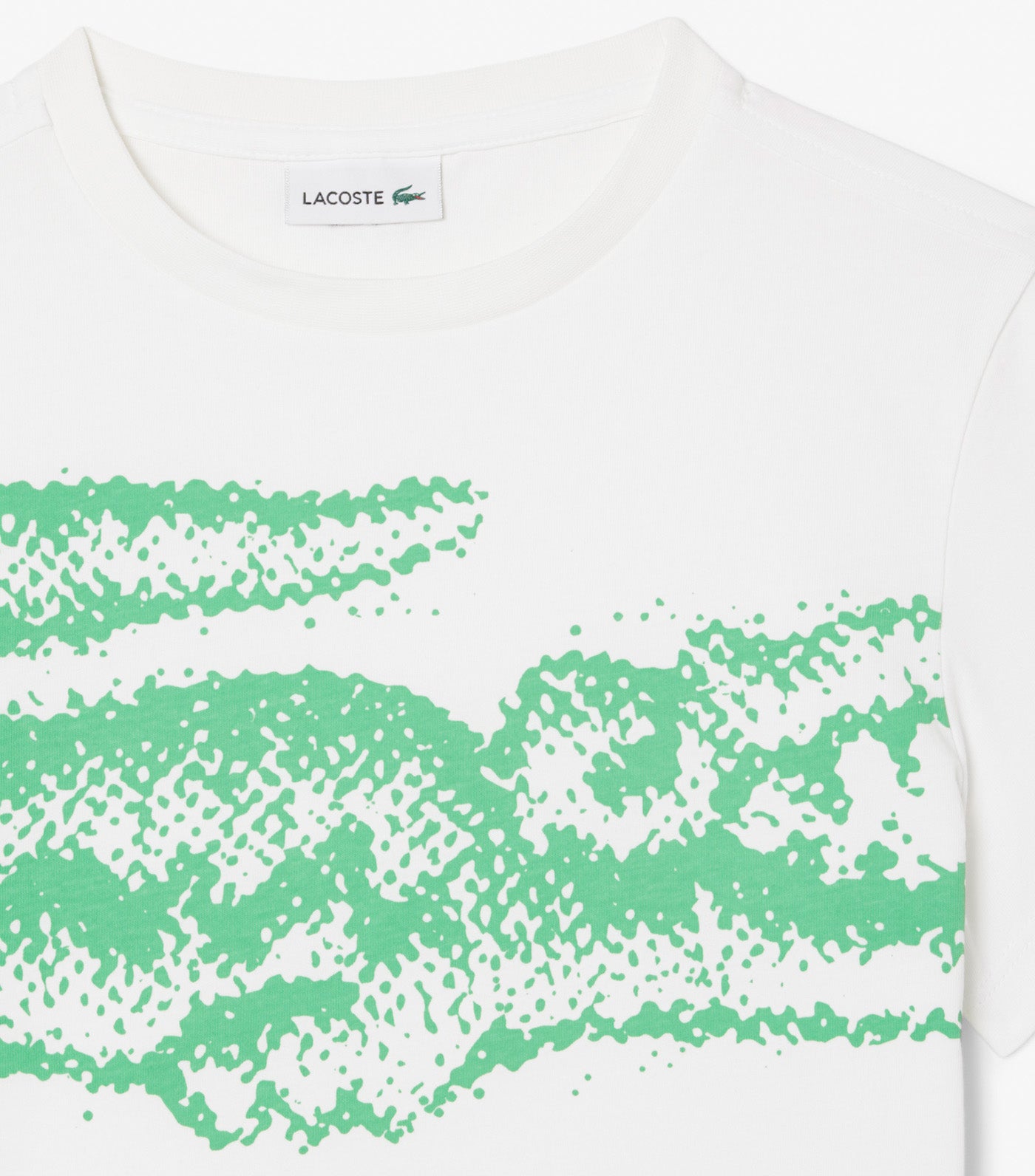 Print Crocodile Cotton T-Shirt White