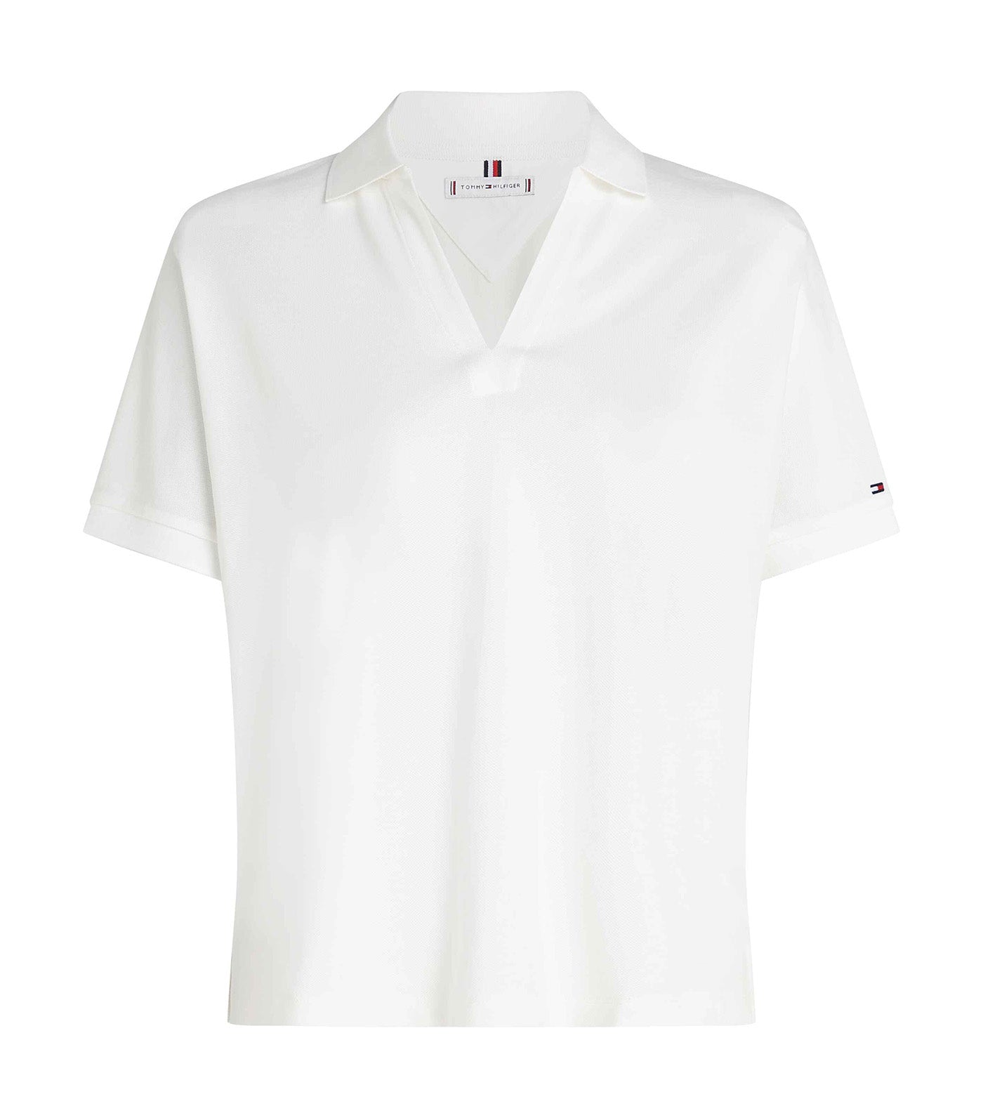 Women's Lyocell Open-Neck Relaxed Polo Ecru