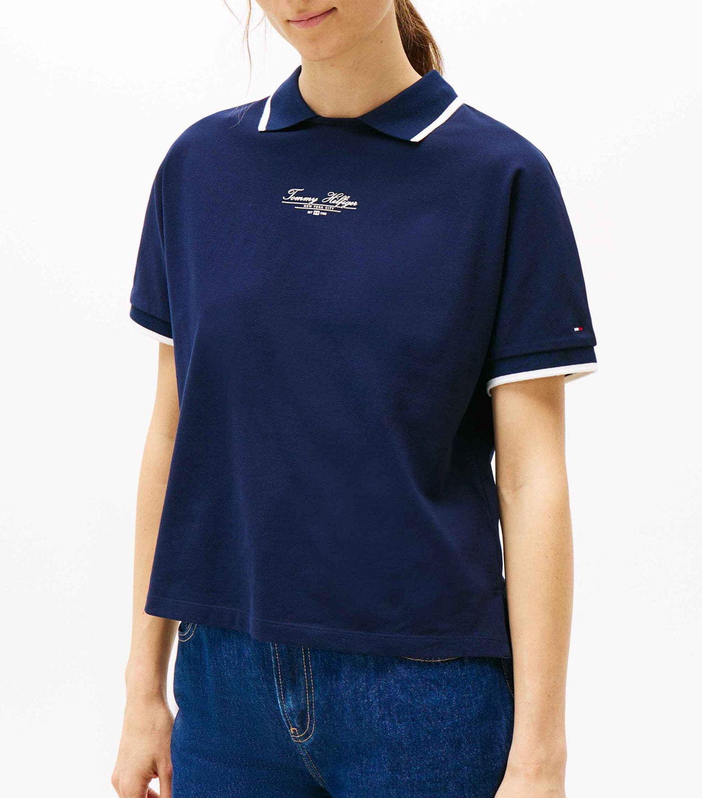 Women's Script Crew-Neck Polo