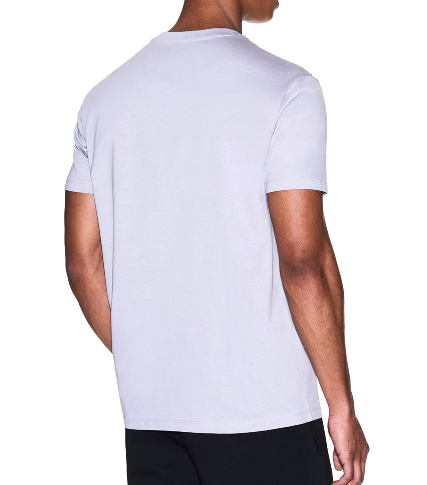Armani Exchange Regular Fit T-Shirt with Vinyl Logo Print Lilac Gray