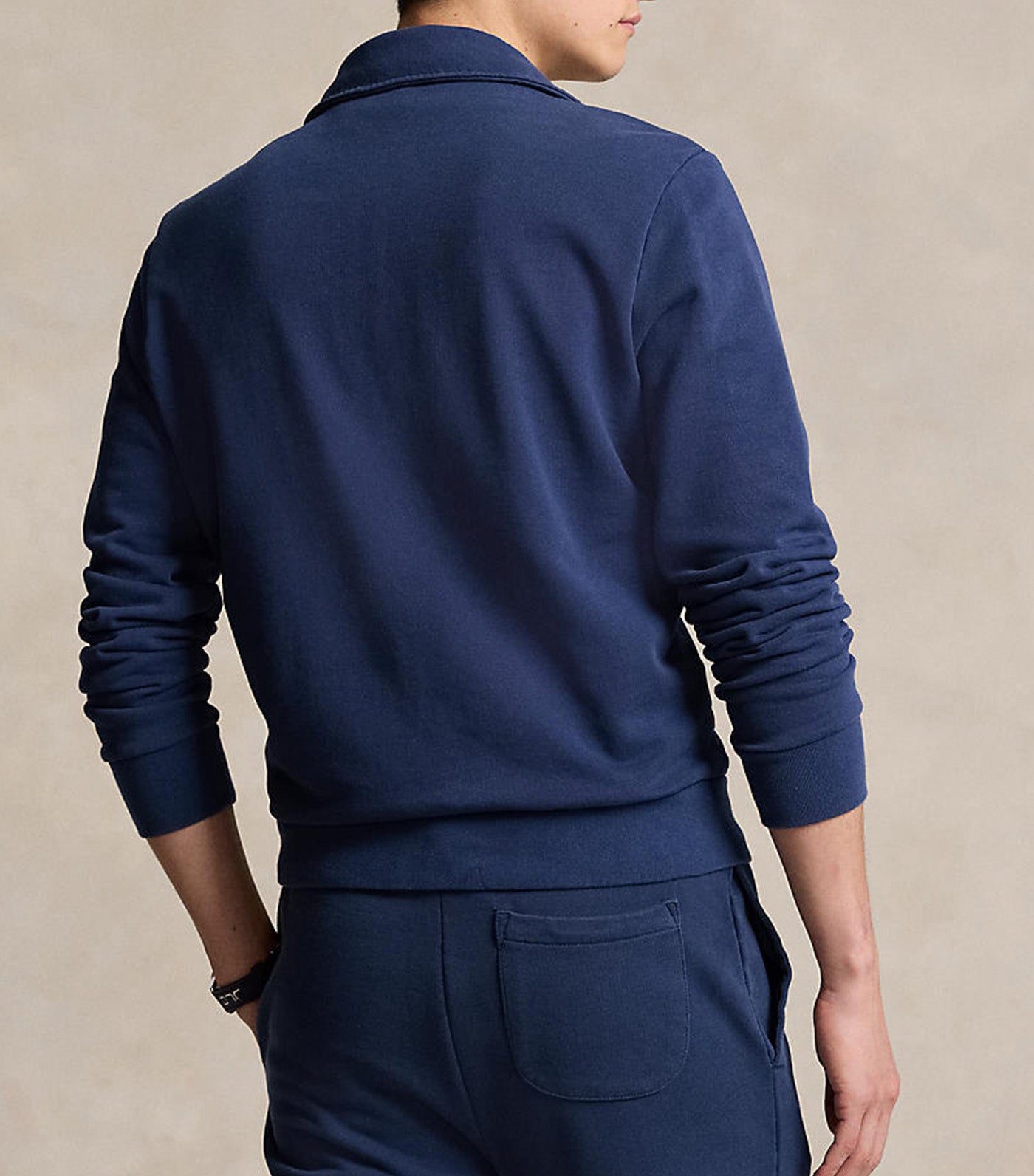 Loopback Fleece Quarter-Zip Sweatshirt Navy