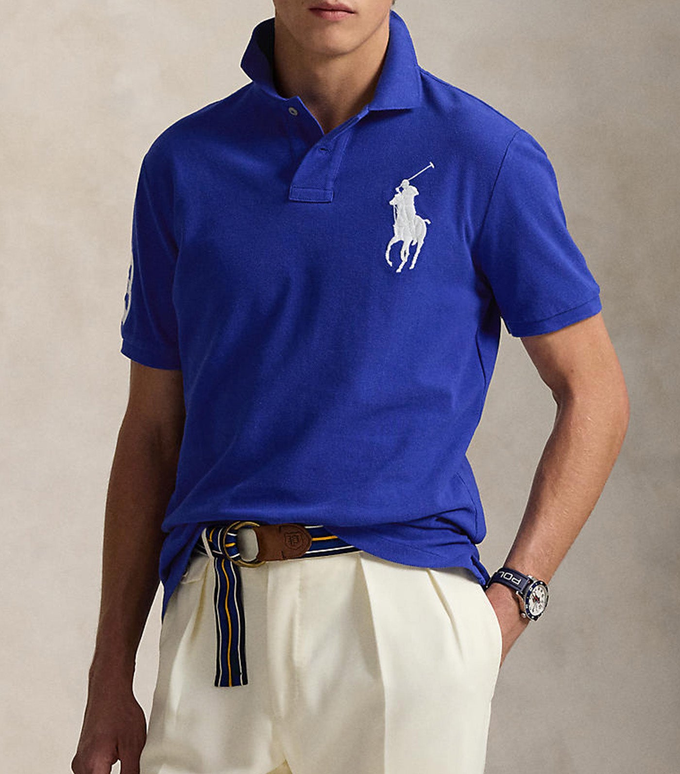 Big Pony Mesh Polo Shirt Cruise Royal