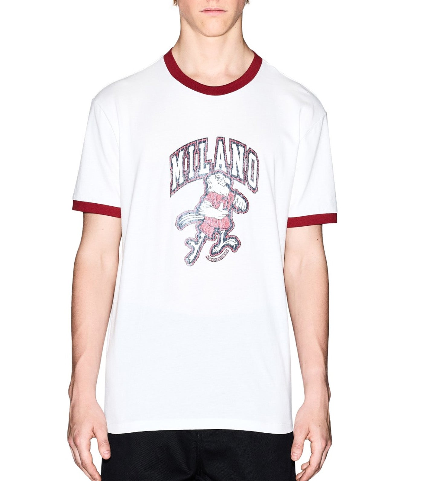 Regular Fit T-Shirt with Eagle Off White
