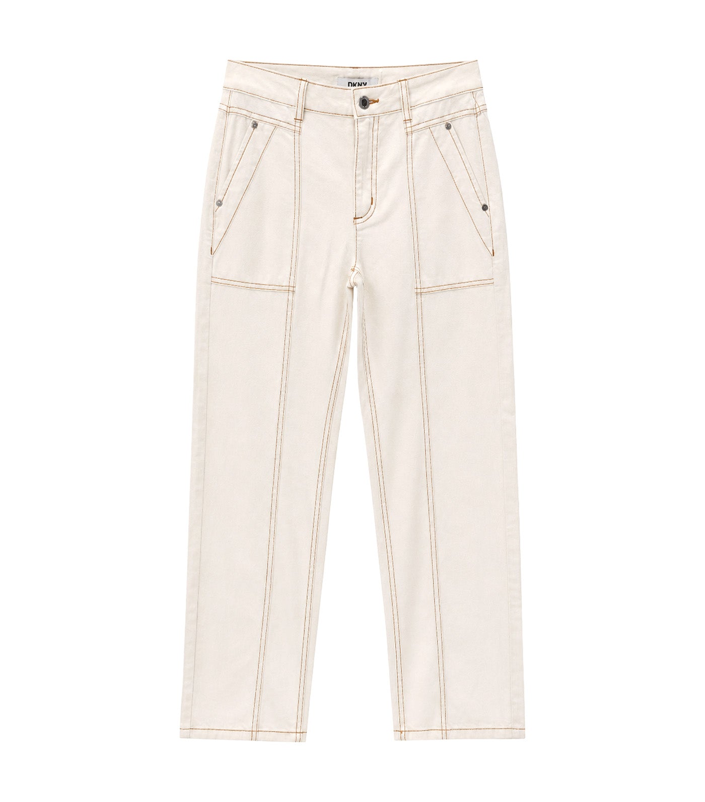 Contrast Stitch Denim Pant Ecru