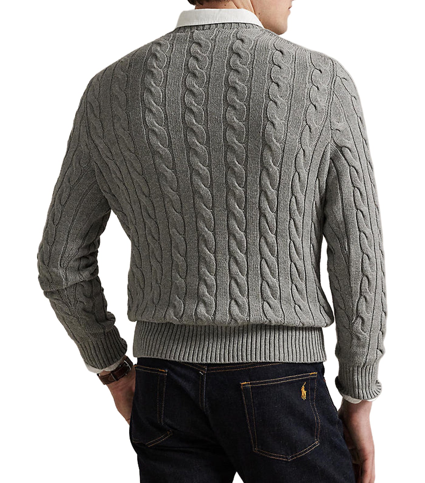 Men's Cable-Knit Cotton Sweater
