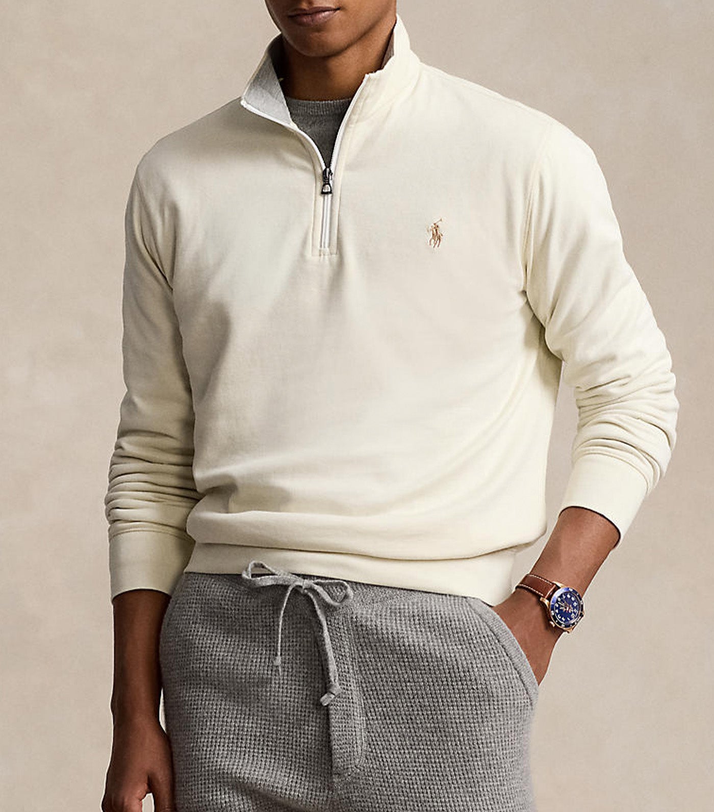 Luxury Jersey Quarter-Zip Pullover