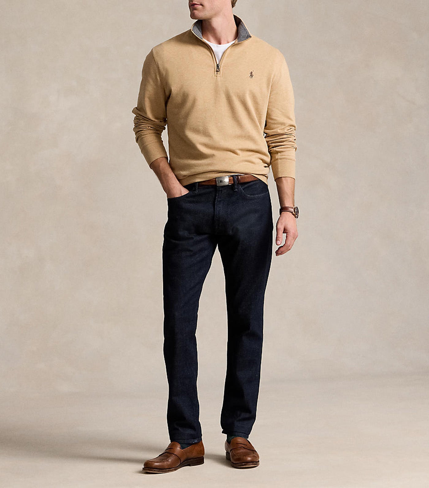 Luxury Jersey Quarter-Zip Pullover