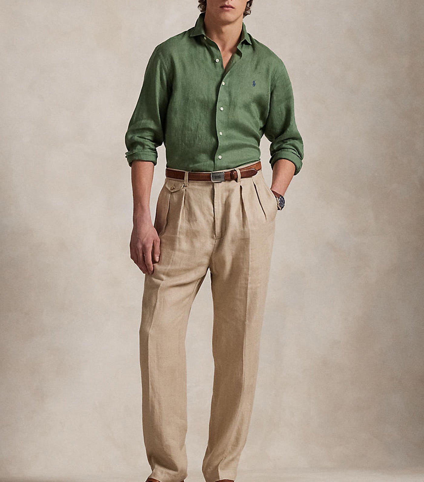 Custom Fit Linen Shirt Fatigue