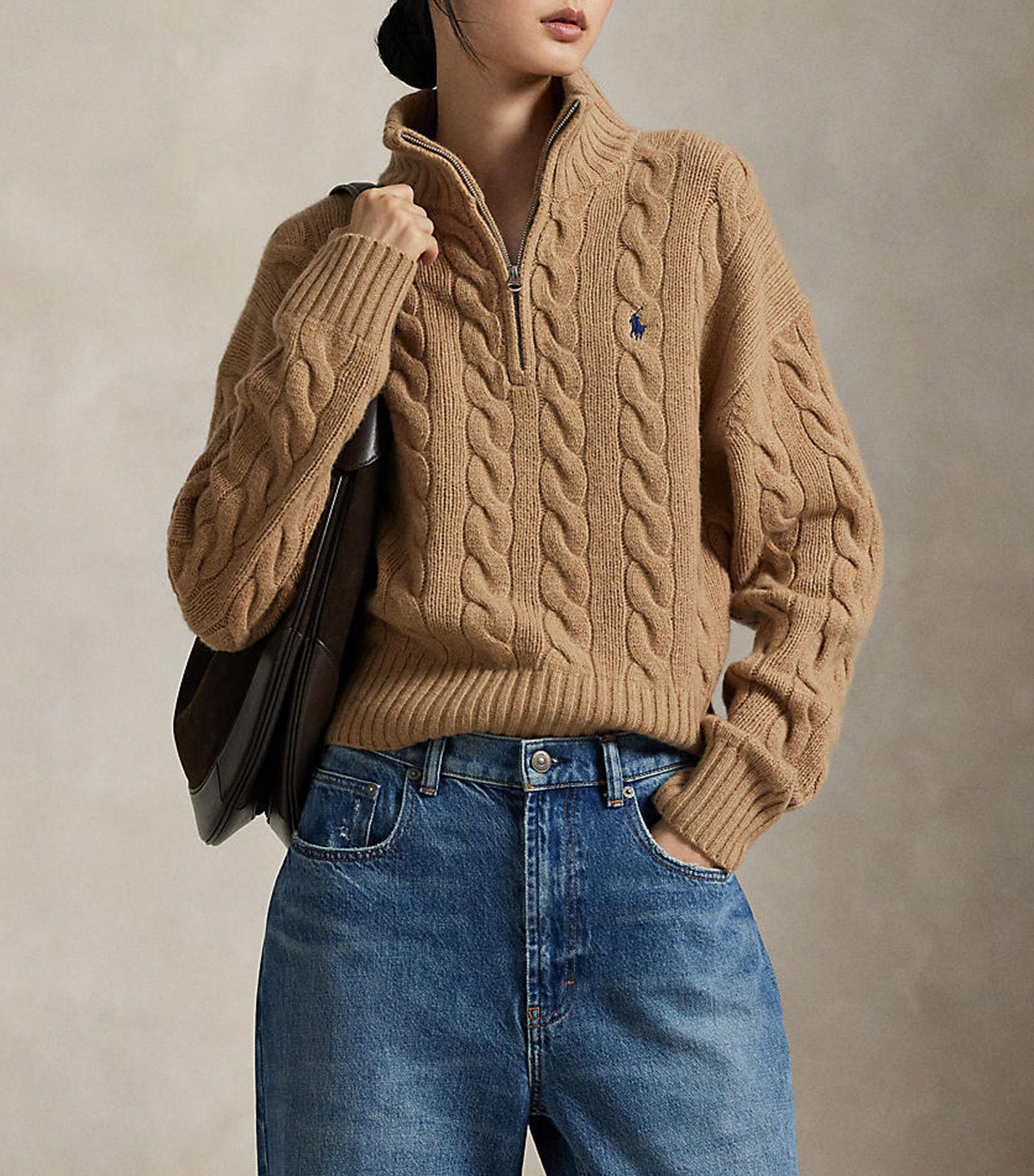 Cashmere Half Zip Sweater