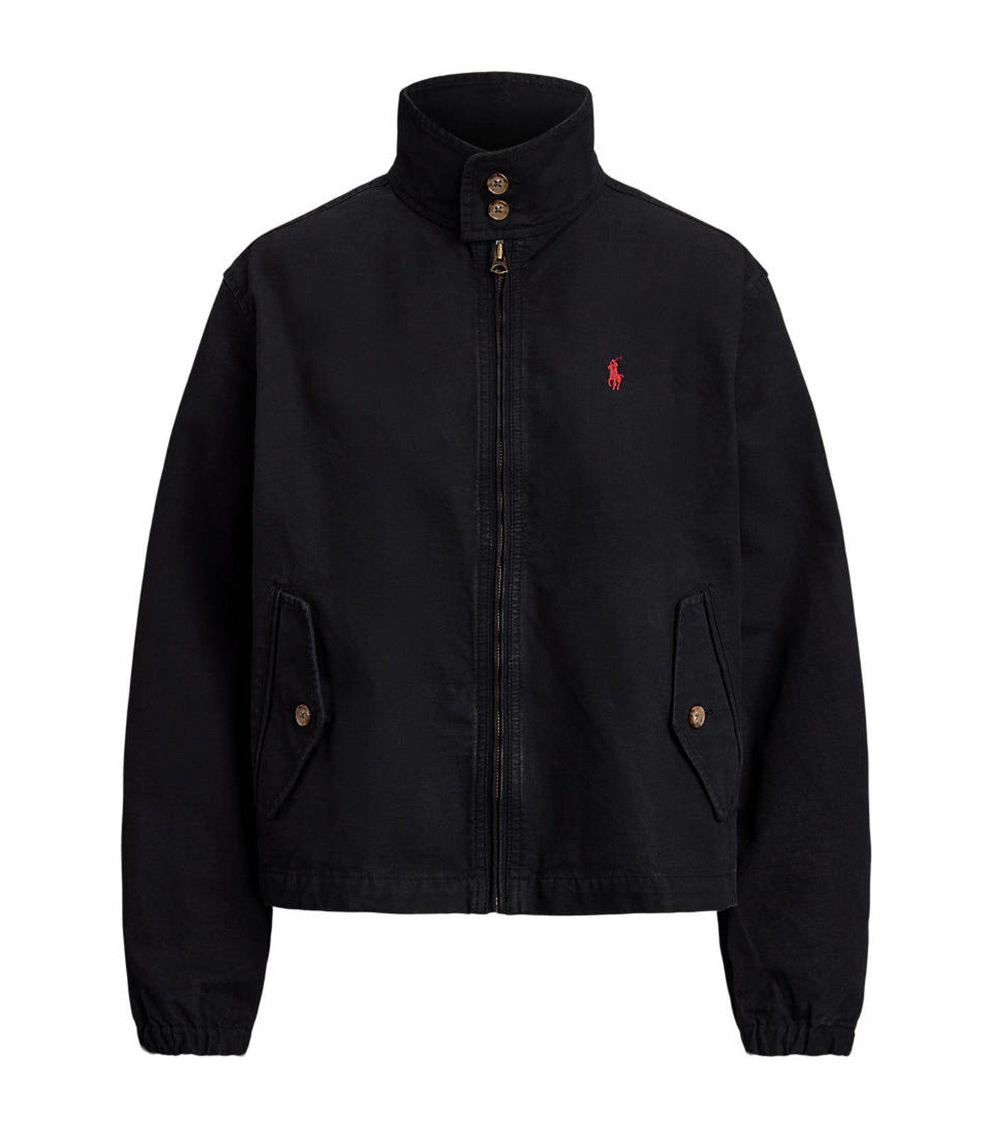 Cotton Canvas Jacket Polo Black