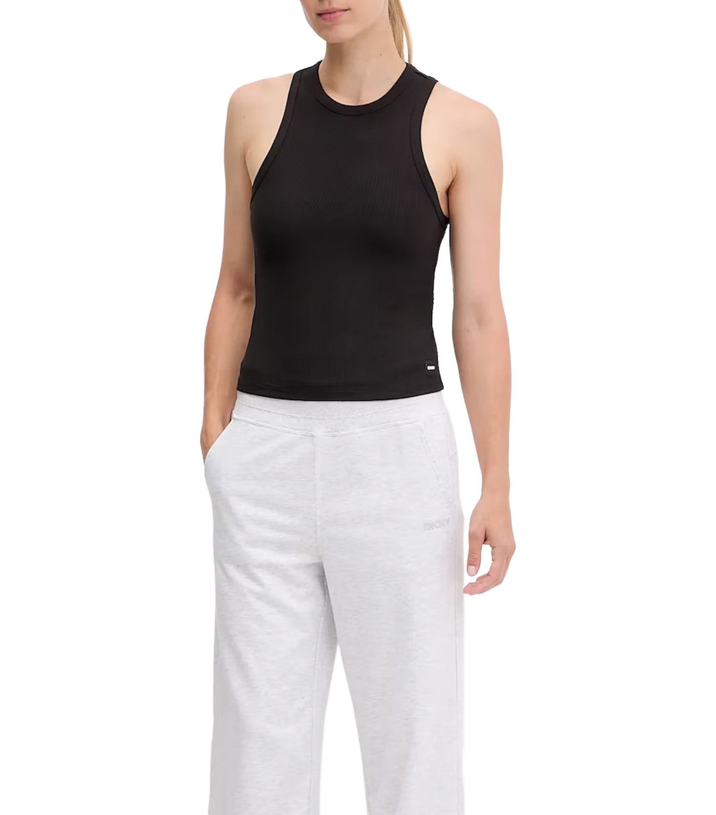 Hudson Rib Neck Tank Black