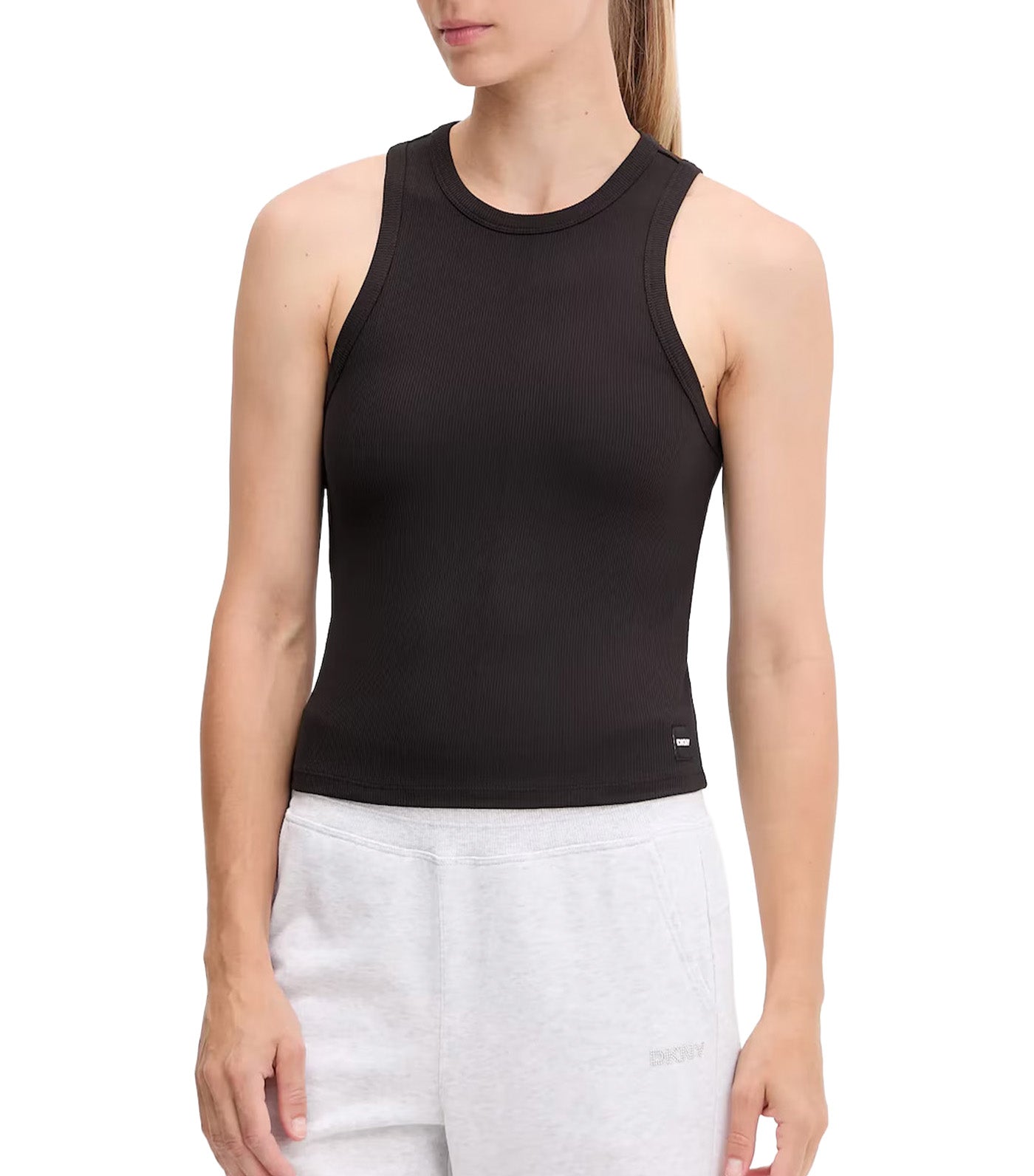Hudson Rib Neck Tank Black
