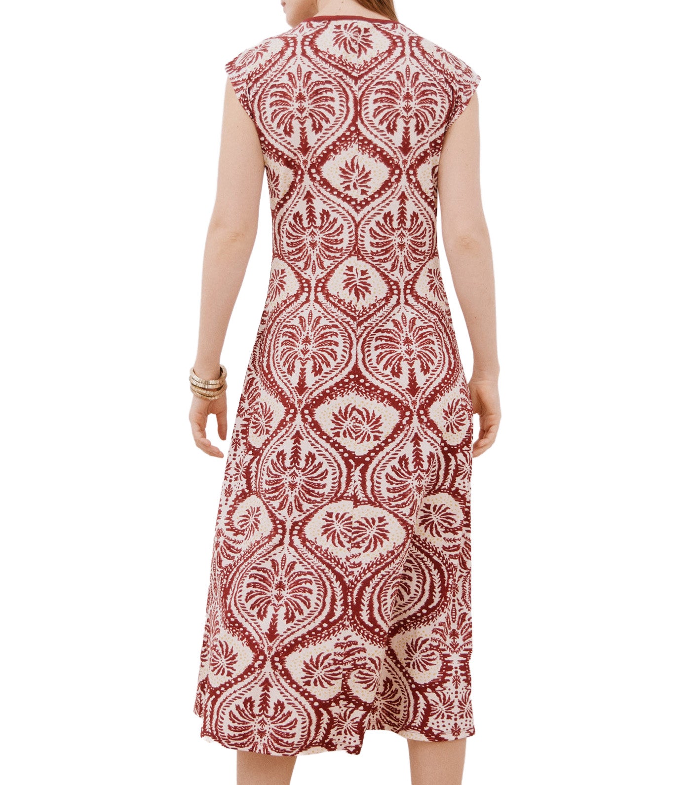 Contrast V Neckline Dress