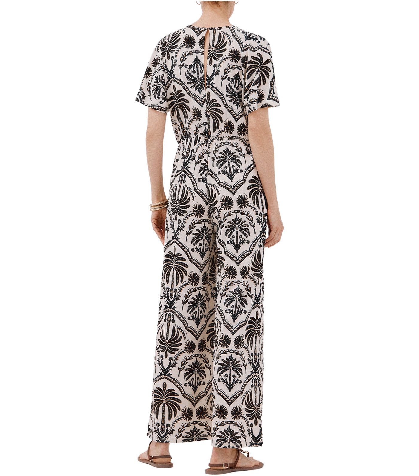 Printed Jumpsuit White