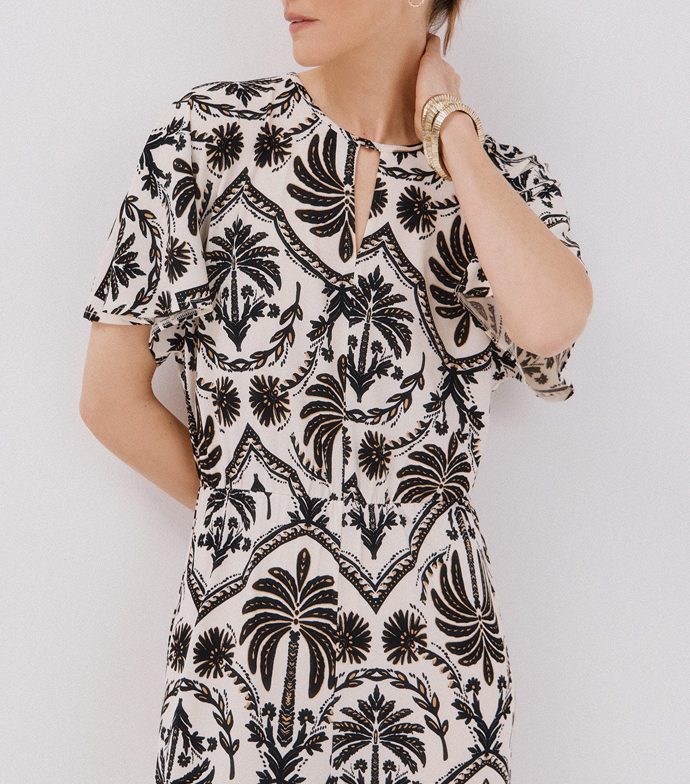 Printed Jumpsuit White